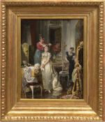 Herpfer, Carl Wilhelm (1837 Dinkelsbühl-1897 München) "Die Braut wird mit einem