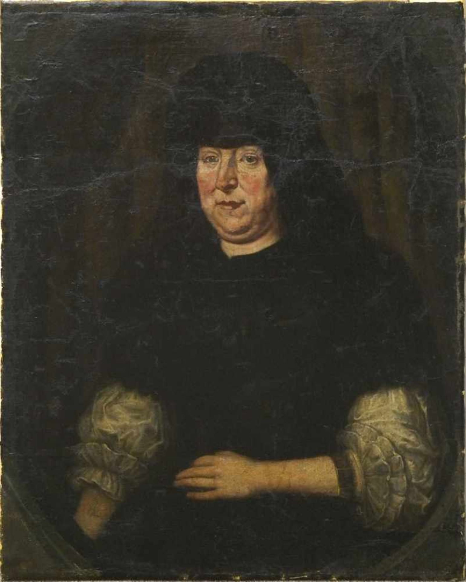 Porträtmaler 17. Jh. "Bildnis Elisabeth Osterhausen, geborene von Luckowin, 1632-1703, aus
