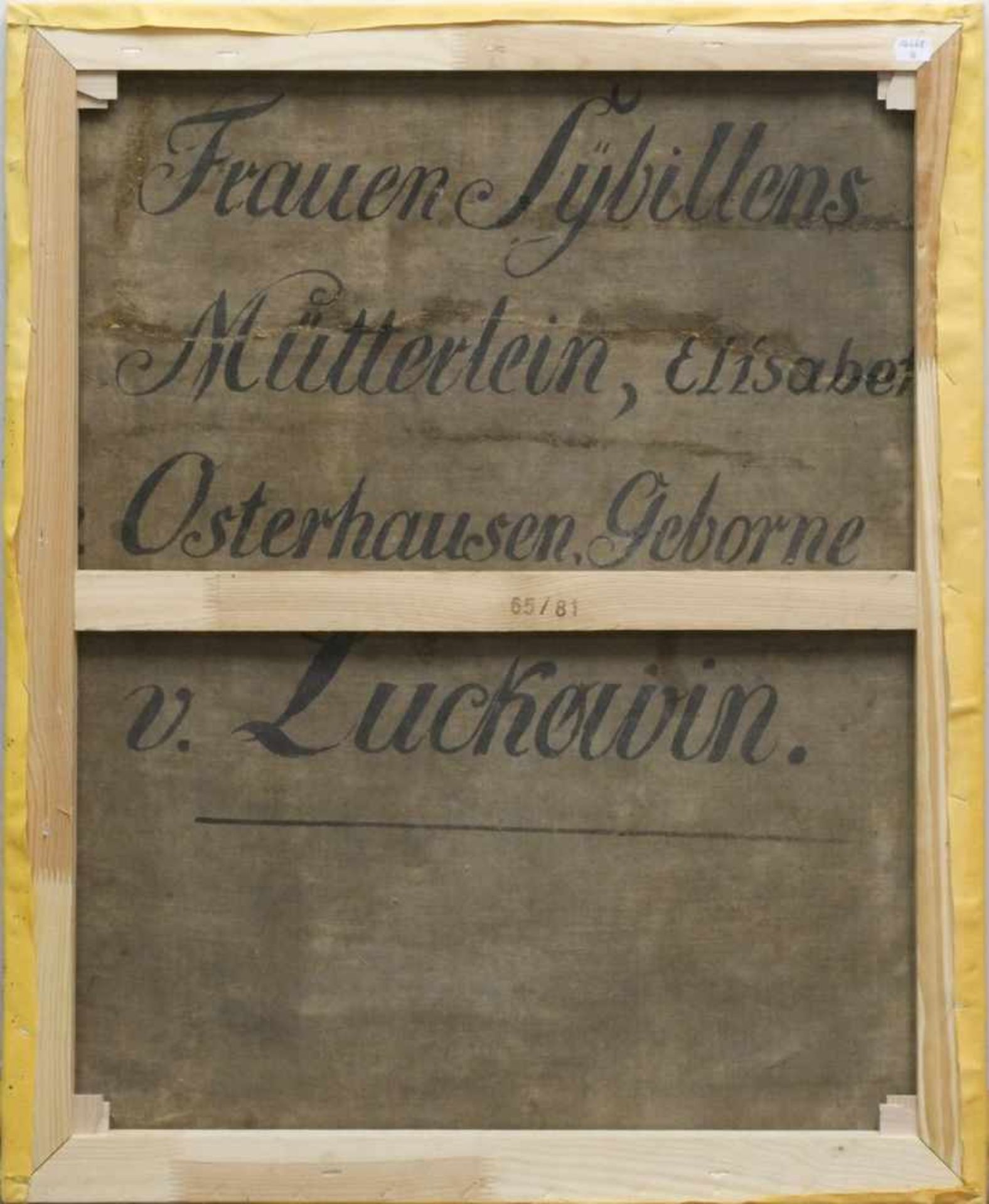 Porträtmaler 17. Jh. "Bildnis Elisabeth Osterhausen, geborene von Luckowin, 1632-1703, aus - Image 2 of 2