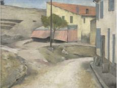 Henrich, Albert (1899 Düsseldorf- 1971 ebda.) "Straße in Cassis sur mer (Südfrankreich)",