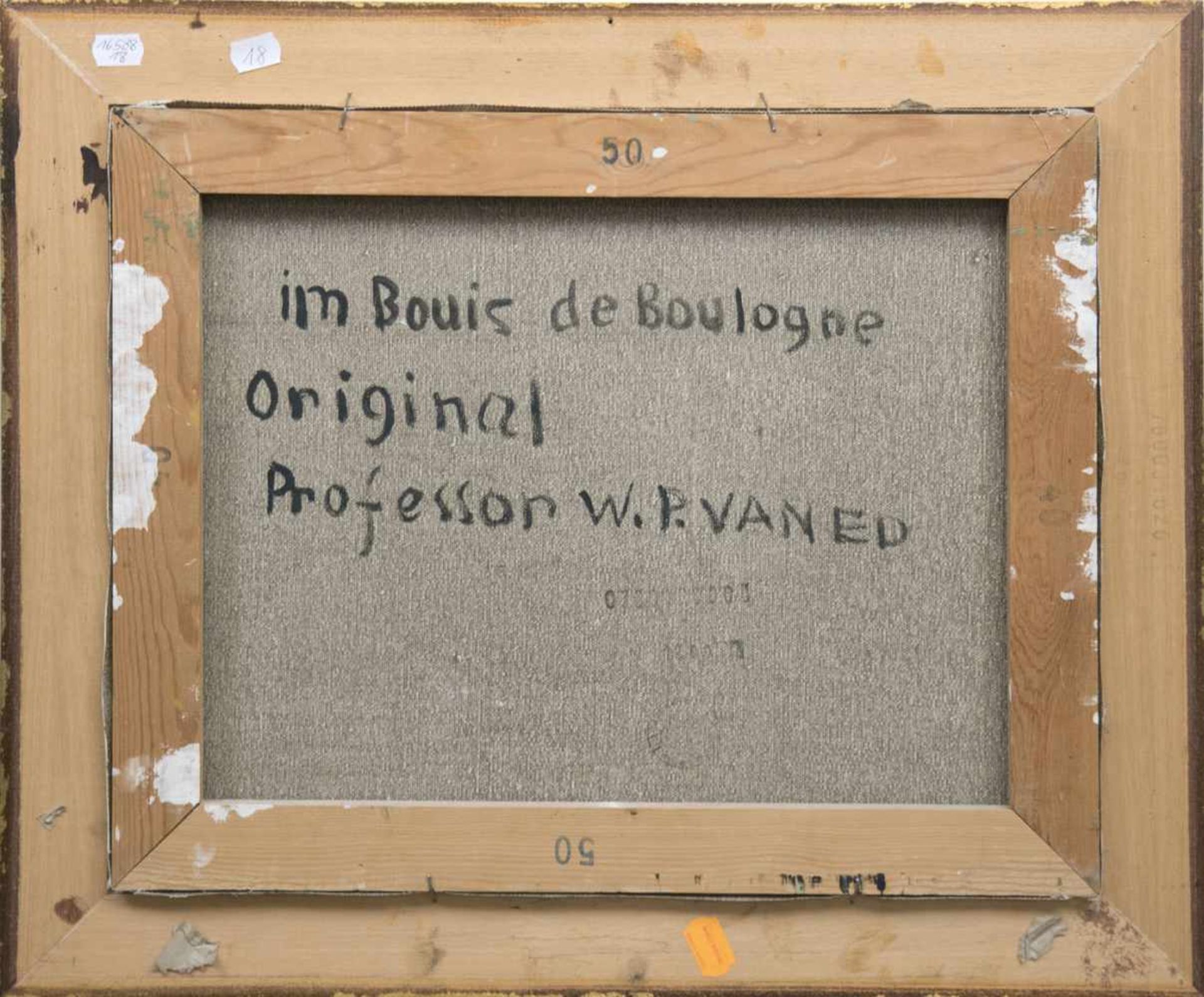 Prescher van Ed, Walter (1916 Dresden-1988 Ottendorf/Okrilla) "Im Bouis de Boulogne", - Bild 4 aus 4