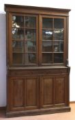 Aufsatzschrank, Schulmöbel, Frankreich um 1900, Pitch Pine, 2-türiges Unterteil mit 2