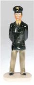 Keramik-Figur "Polizist", gemarkt, polychrom bemalt, H. 28 cm