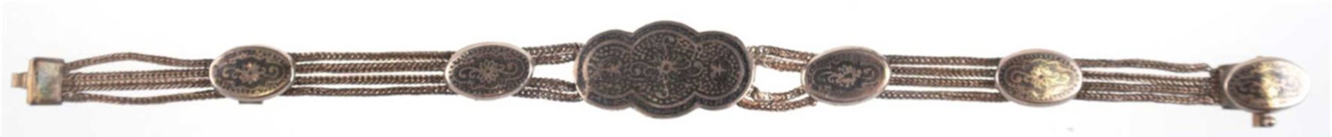 Altes Armband, Tula-Silber, rückseitig mit kleiner Rep.-Stelle, Länge ca. 21 cm,