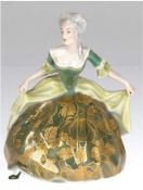 Rosenthal-Figur "Galante Dame in Hofknickspose", Porzellan, unterseitig gemarkt u.nummeriert