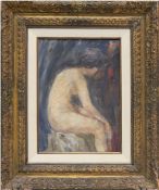 Corinth, Lovis (1858 Tapiau-1925 Zandvoort) zugeschrieben "Weiblicher Akt", Öl/Lw., sign.