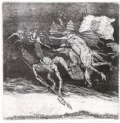 Magnus (Leipziger Schule) "Apokalyptische Reiter", Lithographie, 76/150, sign. u. dat. '74u.r