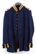 Uniformjacke, Kannonier 3. Garde Feldartillerie Regiment, blauer Veloursstoff, L. 79 cm