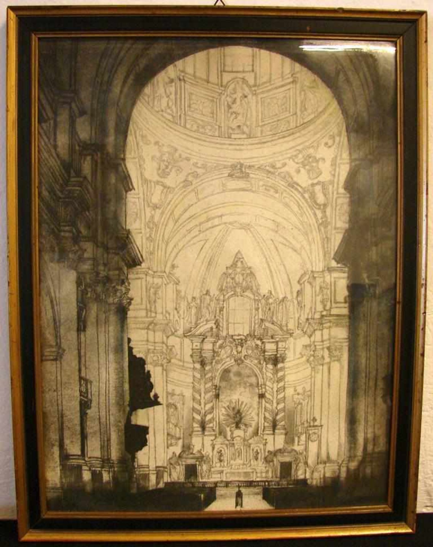 Nachdruck einer Kirche, u.li.unles.sig., 3/10, ca. 36 x 49 cm