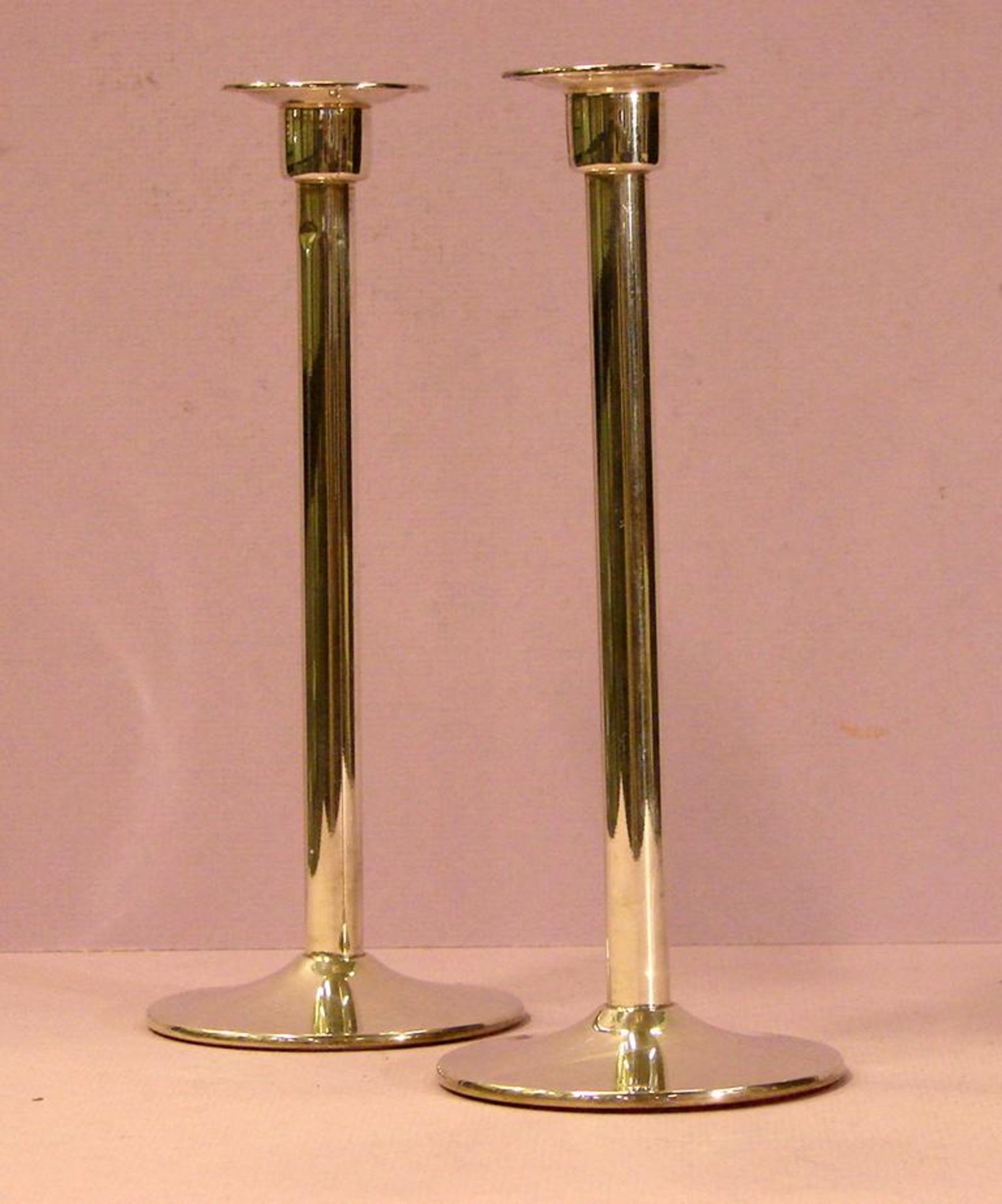 Paar Kerzenleuchter, 920er Silber, H. ca. 22 cm., neuzeitlich