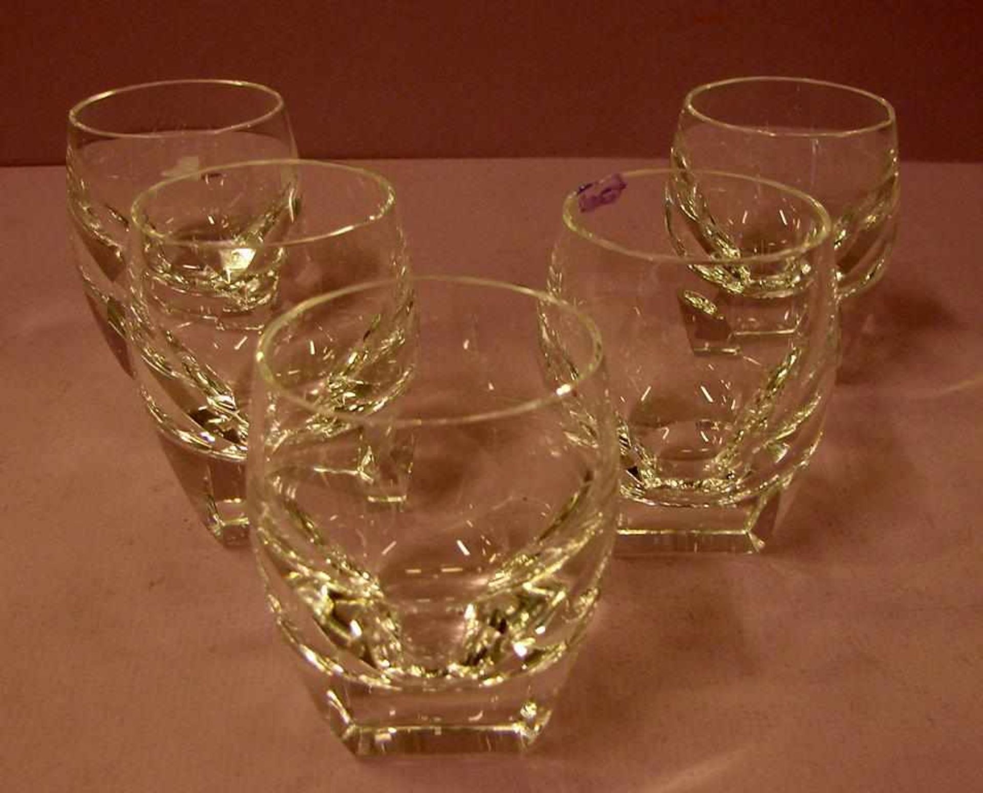 Konvolut Gläser, Modell "Bar", Moser, 5 Stk., H.ca. 7 cm, (1 mit kl. Chip)<