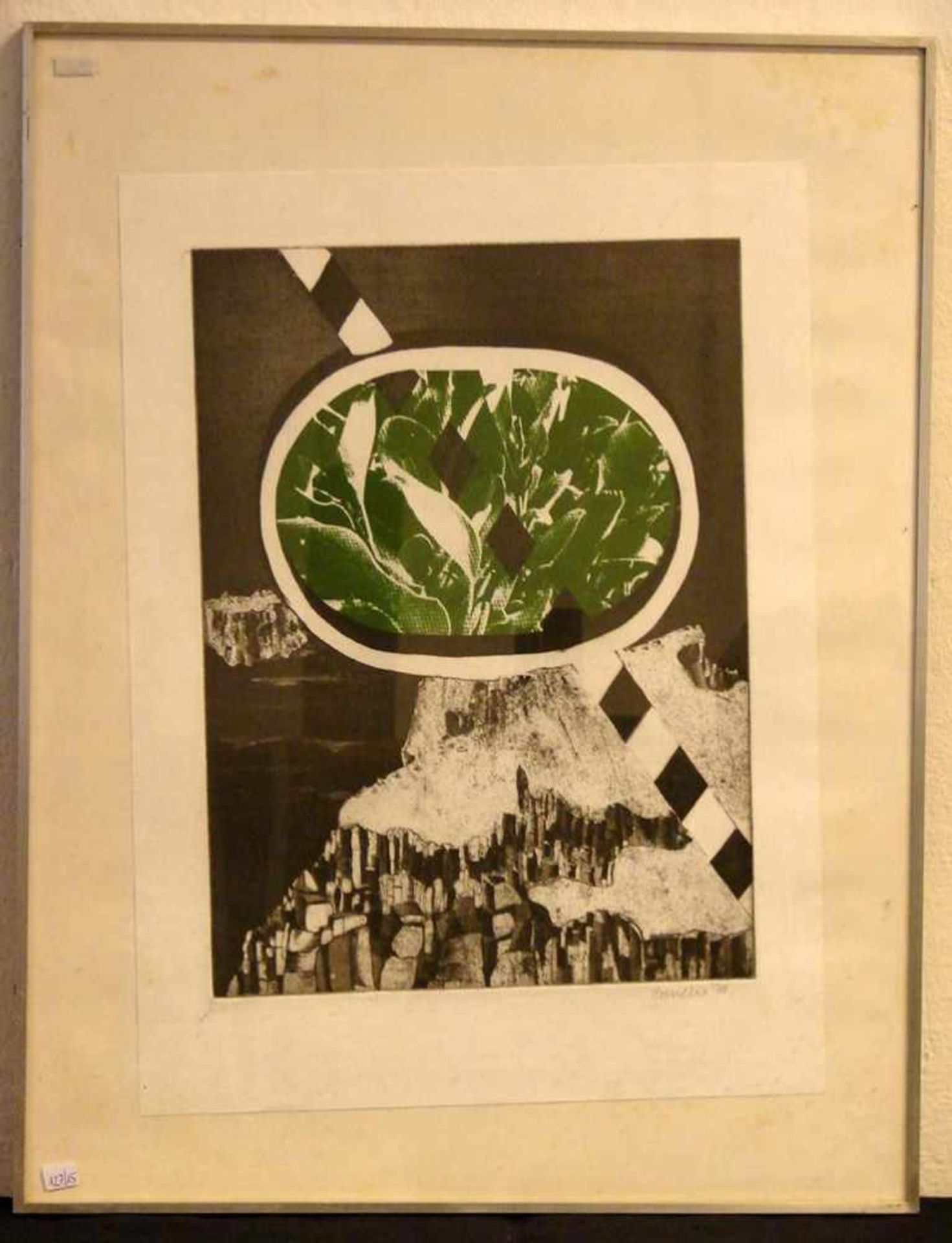 "Modern", Lithographie, u.re.unleserlich sig., dat. '79, ca. 38 x 52 cm