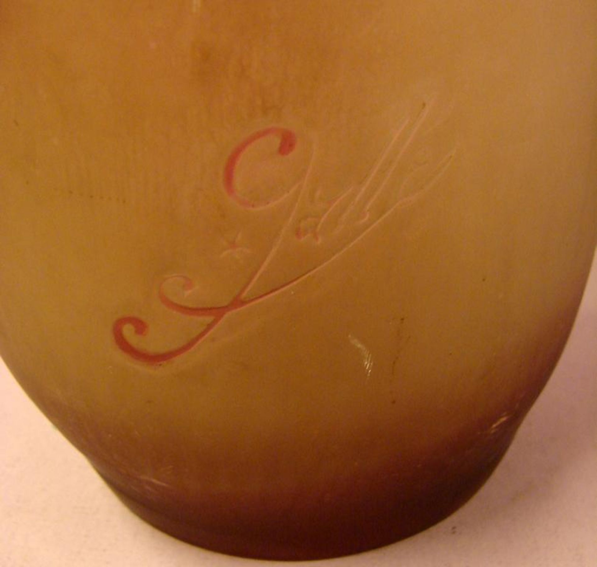 Vase, Émile Gallé (1846-1904), Nancy, signiert mit Stern (1904-1906). Höhe ca. 32 cm,<br - Bild 2 aus 3