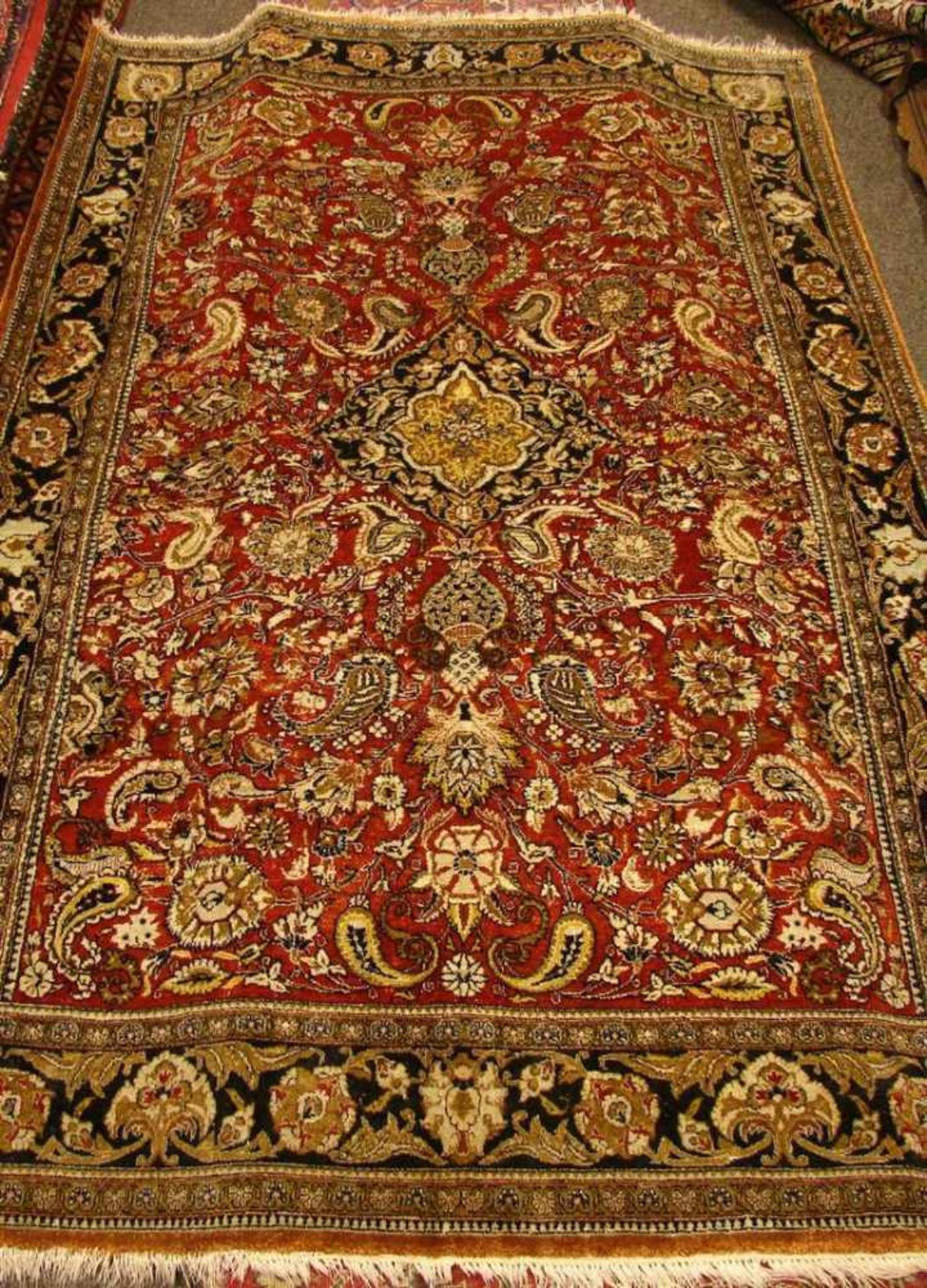 Teppich, Ghom, Seide, ca. 205 x 130 cm