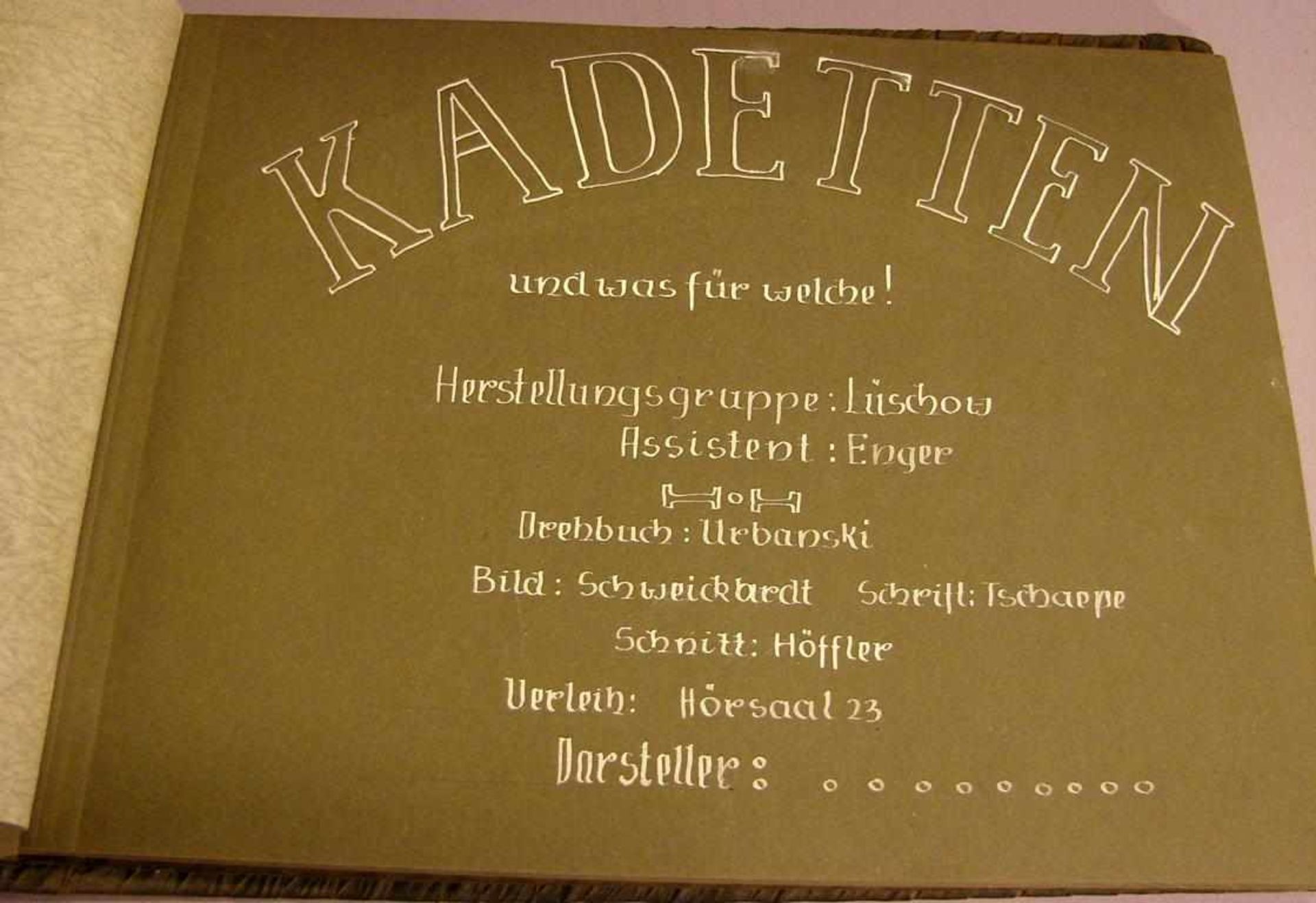 Militärisches Leder Album, "Kadetten", Herstellungsgruppe Lüschow<b - Image 3 of 3
