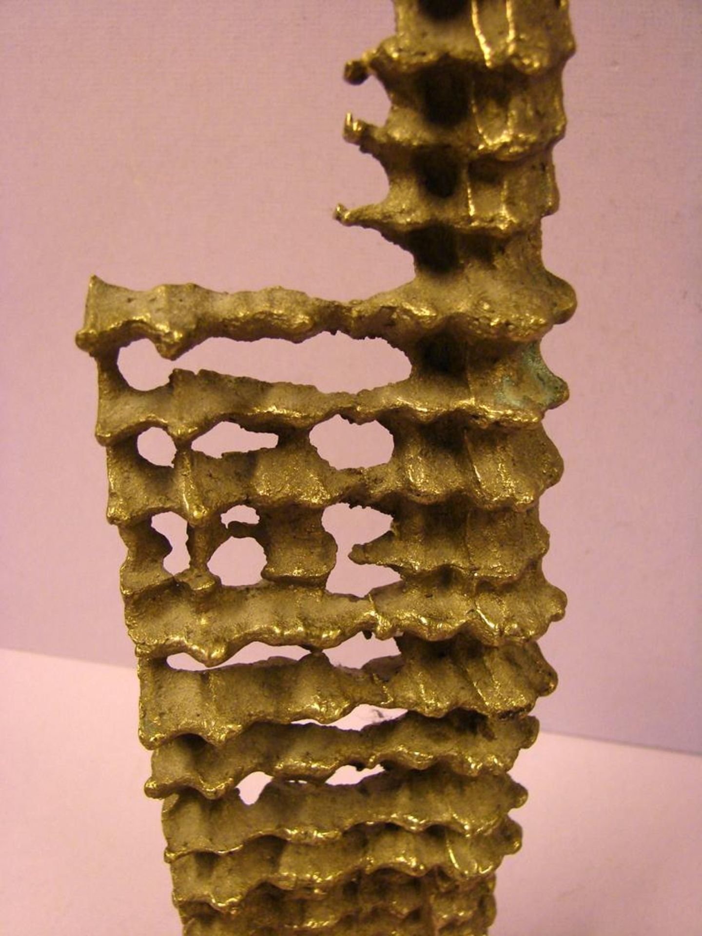 Kerzenleuchter, Bronze, Höhe ca. 40 cm - Bild 2 aus 2