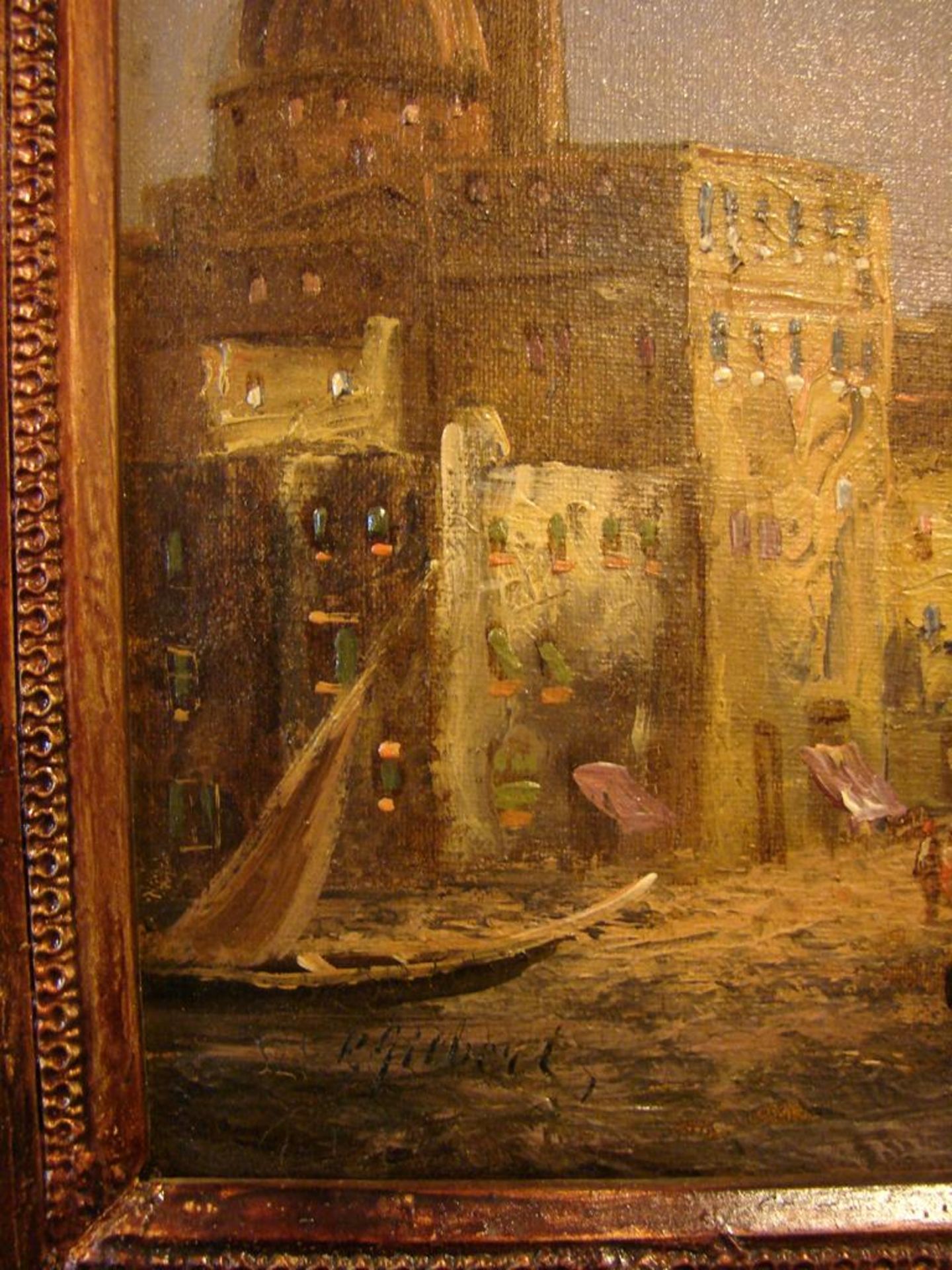 PIERRE-VINCENT-GILBERT (1801-1883), "Venedig bei Nacht", - Bild 2 aus 4