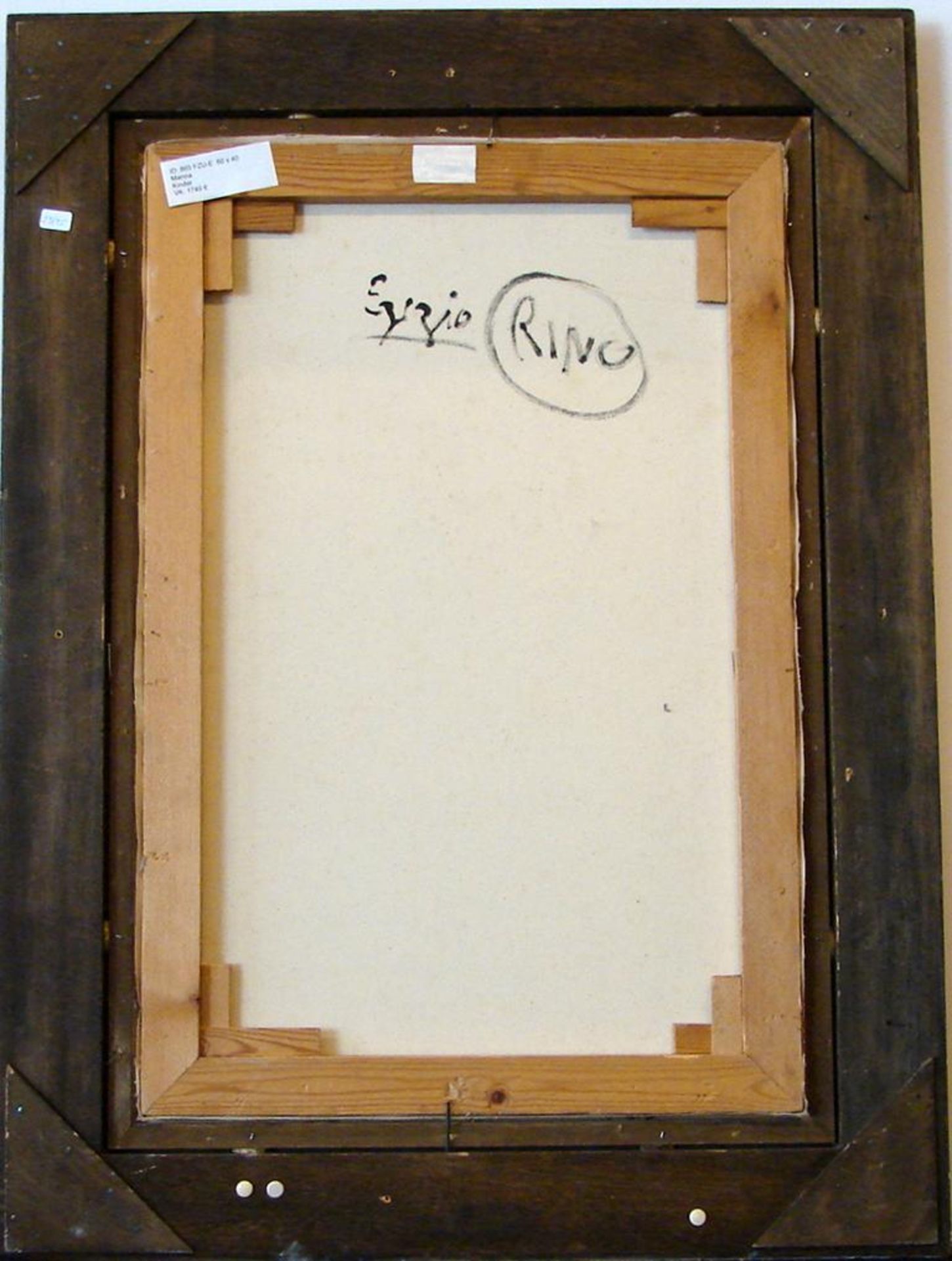 E. RINO, "Zwei Kinder", Öl/L., rückseitig signiert, ca. 39 x 60 cm - Bild 2 aus 2