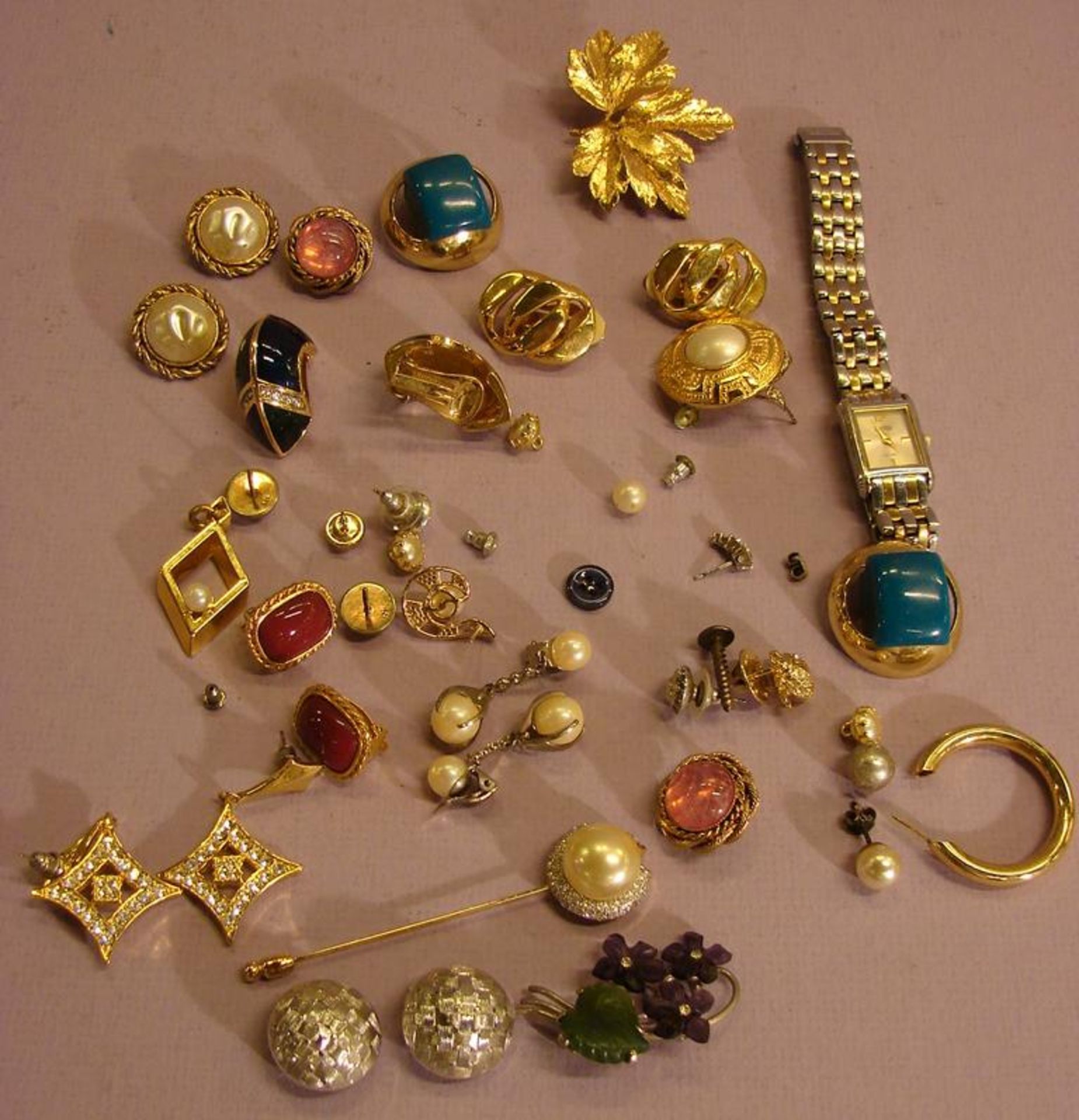 Konvolut Ohrringe, etc., Modeschmuck