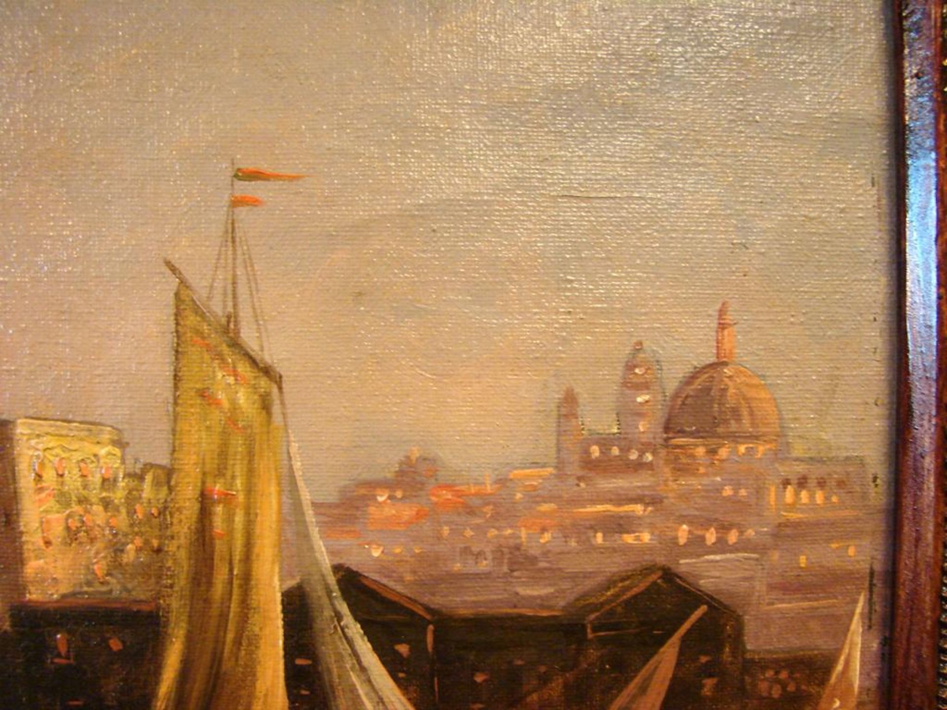 PIERRE-VINCENT-GILBERT (1801-1883), "Venedig bei Nacht", - Bild 3 aus 4