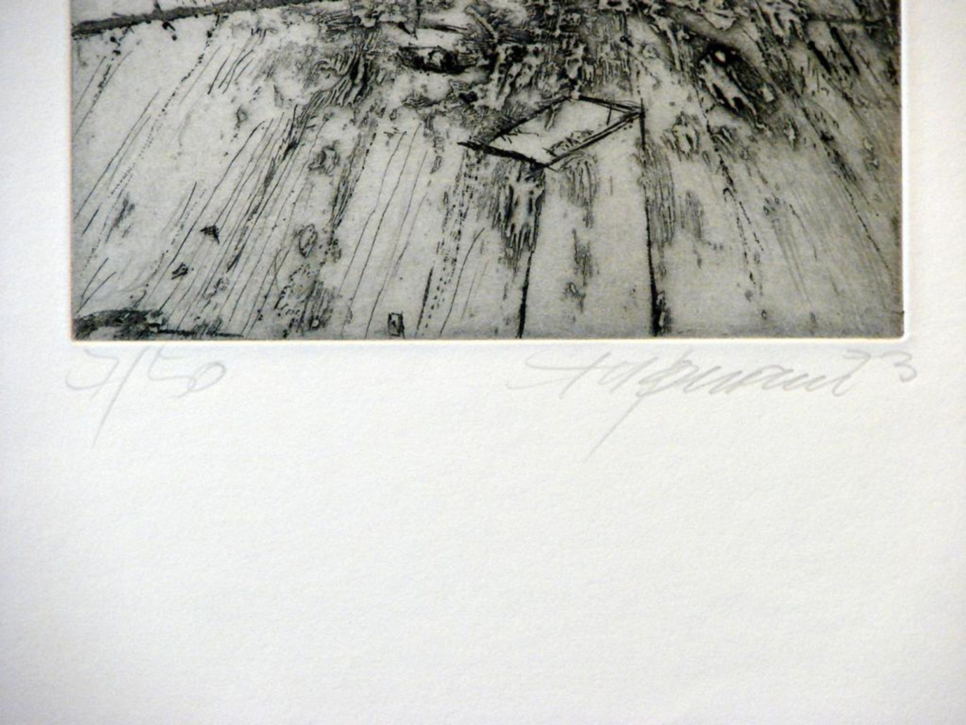 Klaus Fußmann (1938), Radierung, ein Blatt, "Abstrakte Komposition", u.re.sig., in Blei, - Bild 2 aus 2