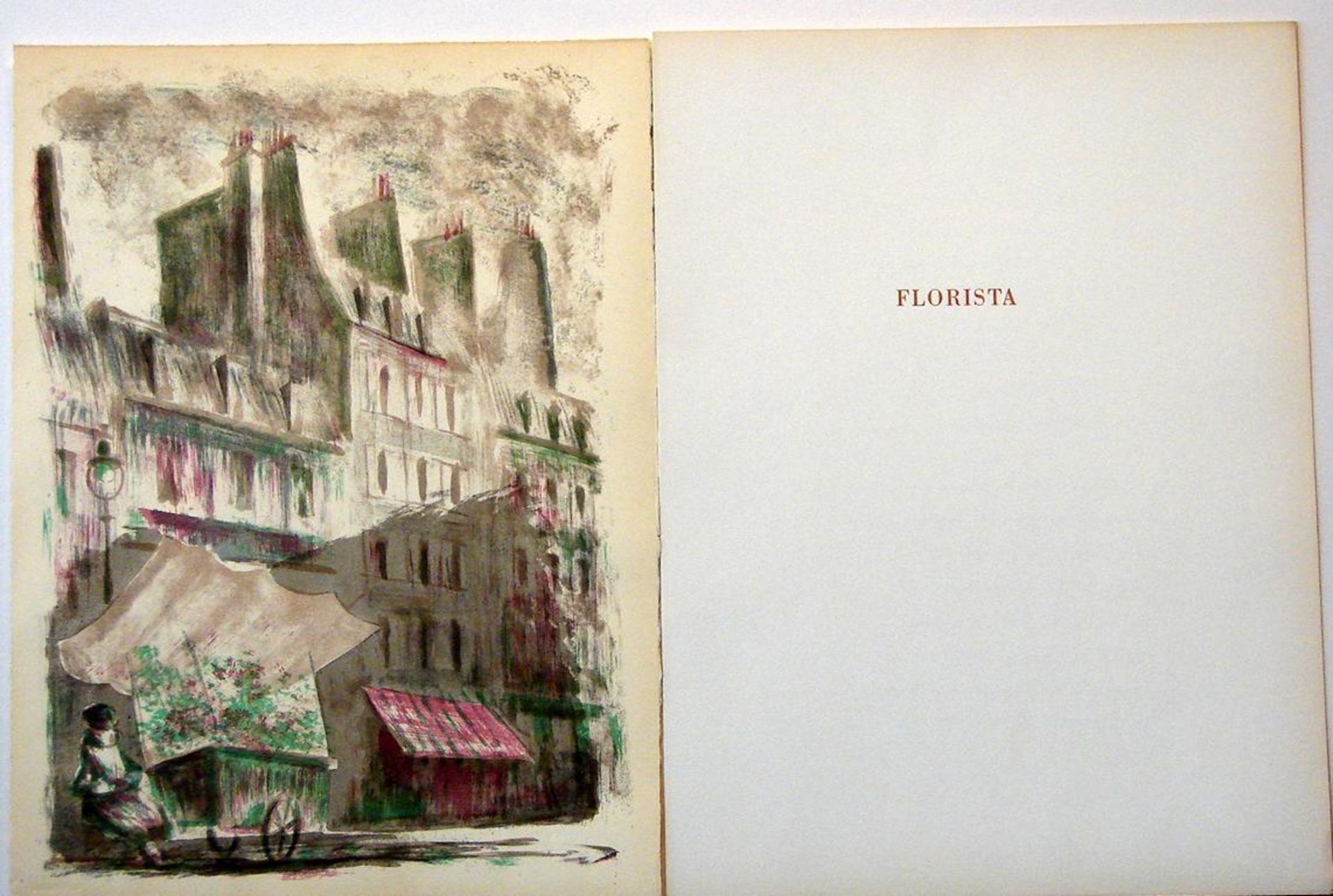 "Florista"/"Vagabundo", zwei Lithographien/Blätter, ohne sig., beide 46 x 34 cm - Bild 2 aus 2