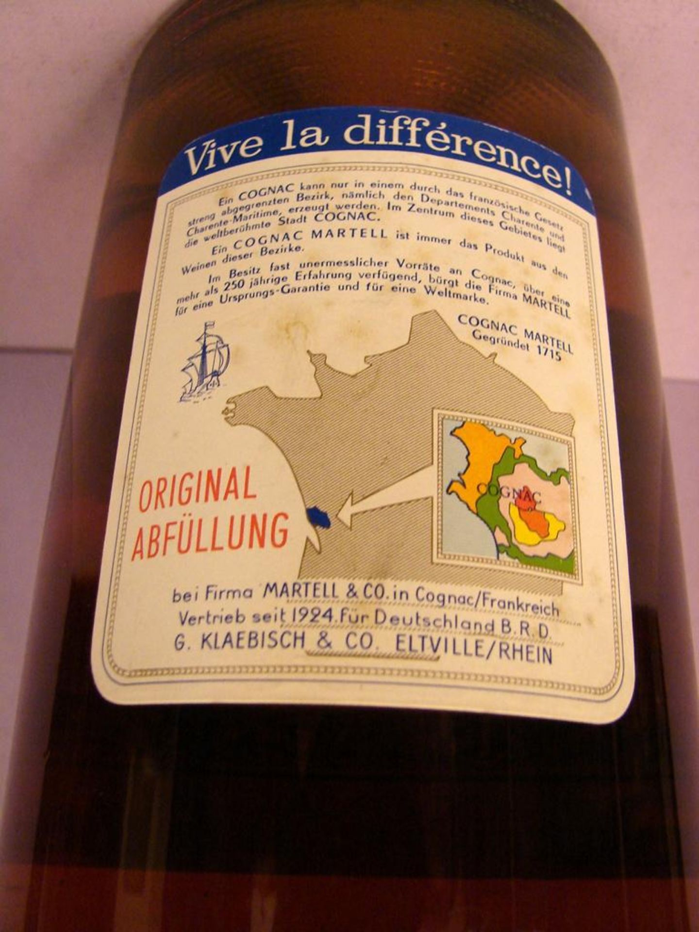 Cognac, Martell, 1,5 Liter Flasche, Gastronomie - Bild 2 aus 3
