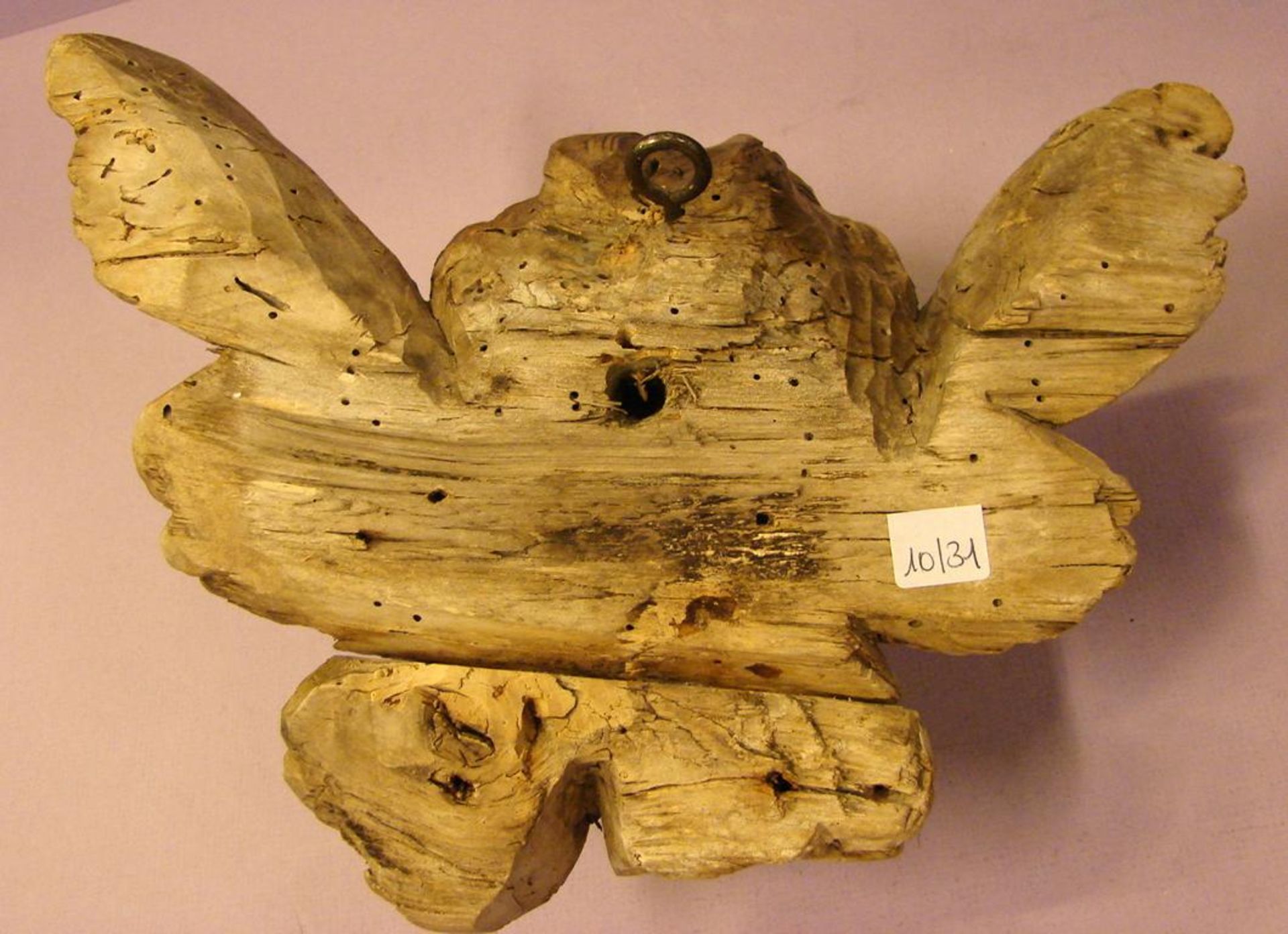 Puttenkopf, Holz, 18. Jhd., ca. 21 x 27 cm - Bild 3 aus 3