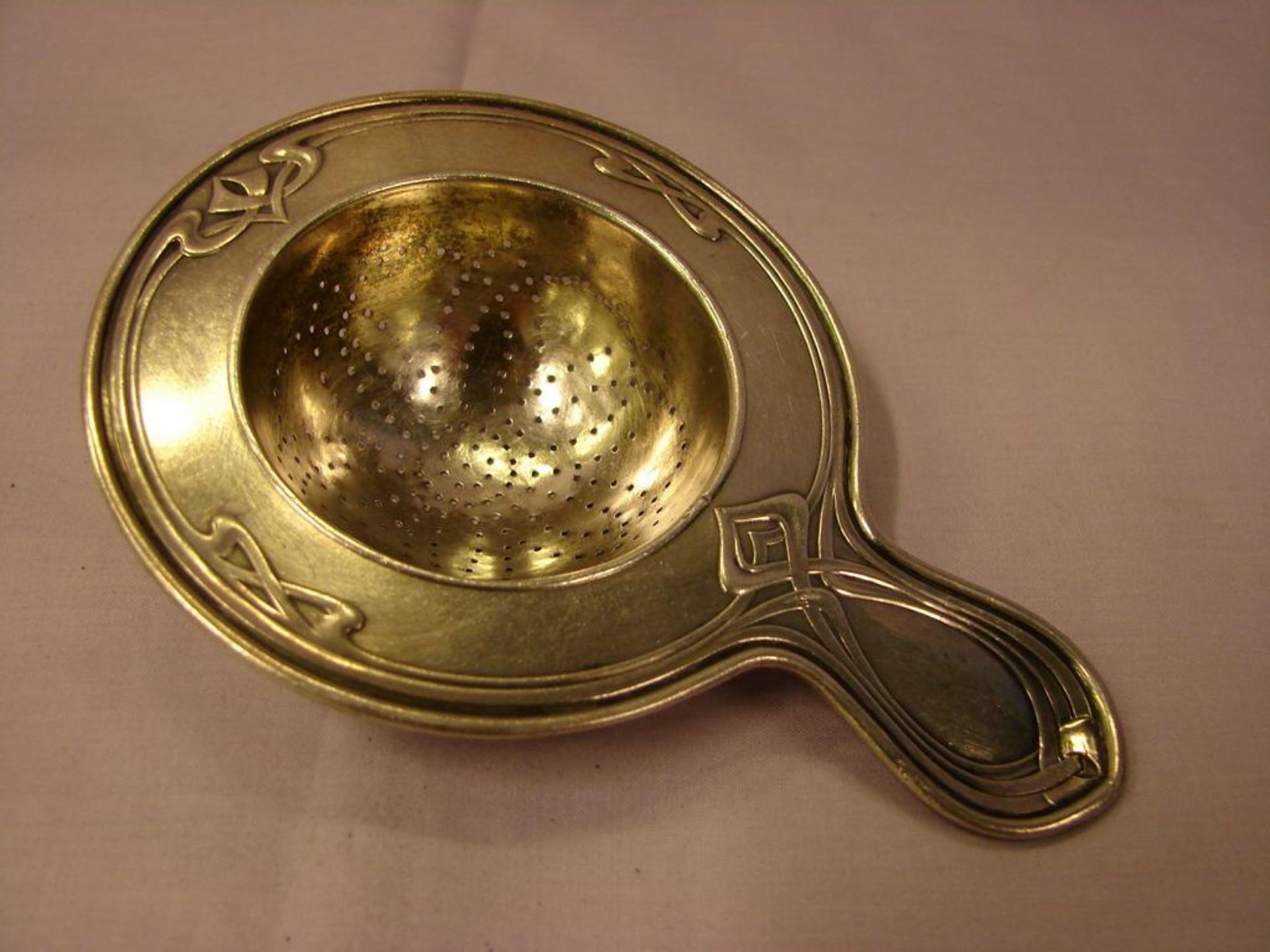 Teesieb, 800er Silber, ca. 60 gr., Jugendstil