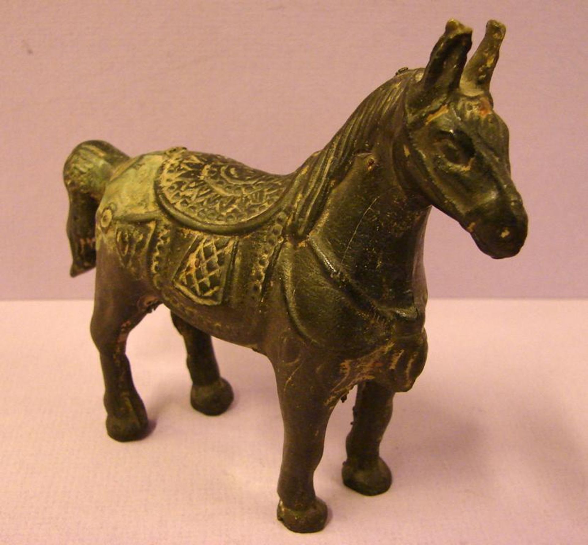 Bronze, "Pferd", ohne Signatur, Höhe ca. 12, L. 13 cm