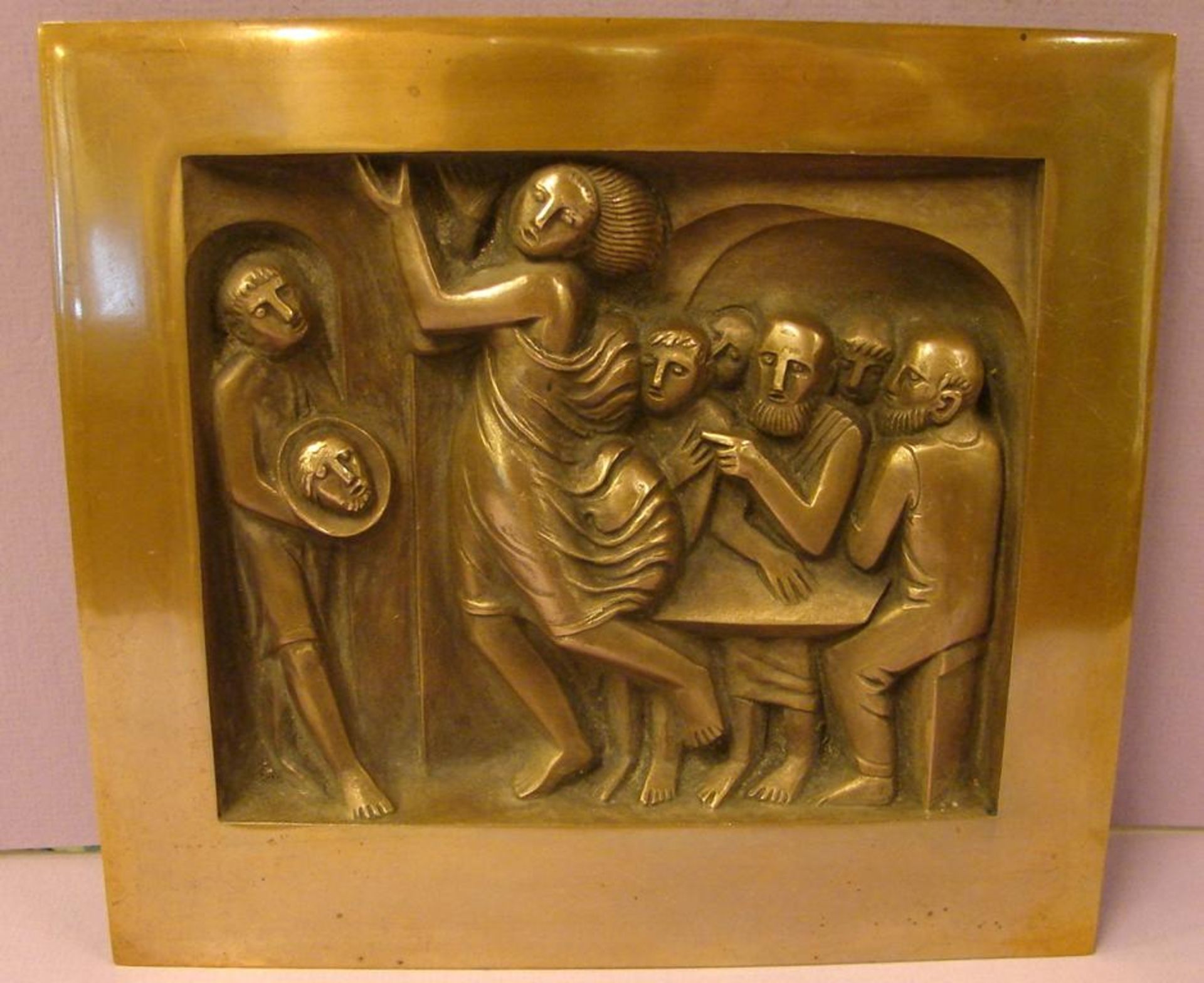 Plakette/Reliefkunst, "Tanz der Salome", Bronze, wohl Heinz Gernot (1921-2009) Köln, Monogrammiert,