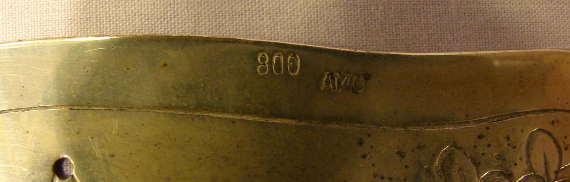 Stöfchen, 800er Silber, AMD (Adam Manns & Sohn Dormigheim), Rosendekor, Stöfchen, 800er Silber, AMD - Bild 2 aus 3