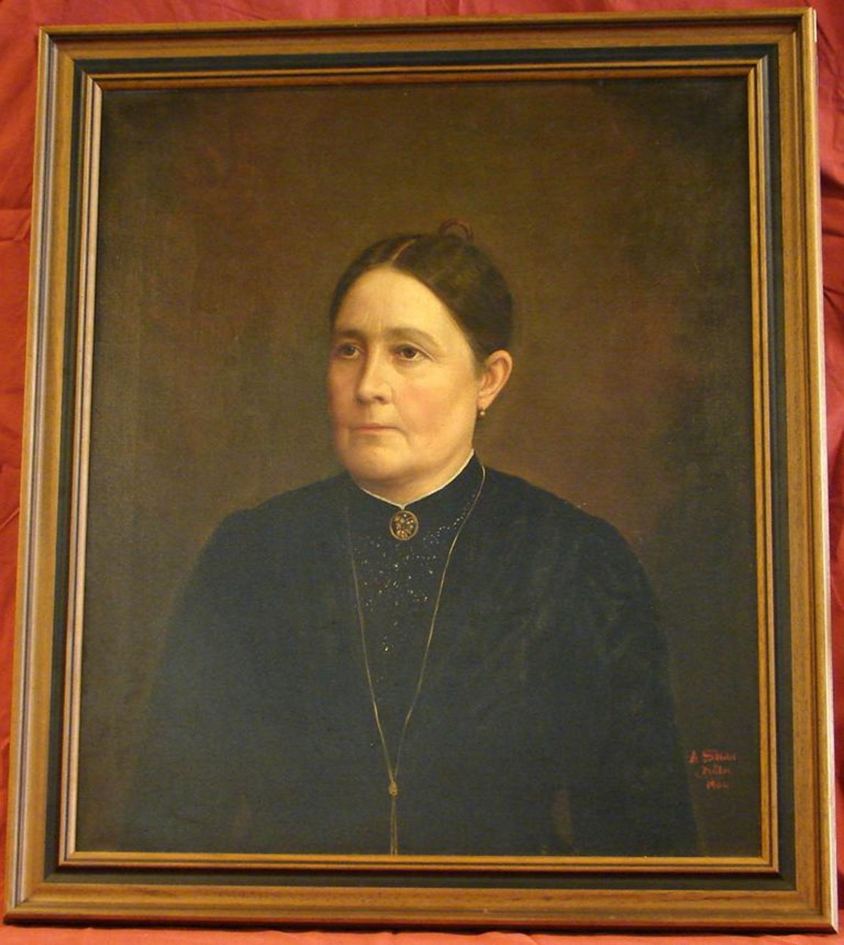 ALBERT STICHT, 2 Portraits, u.re.sig., Öl/L., ca. 59 x 70 cm