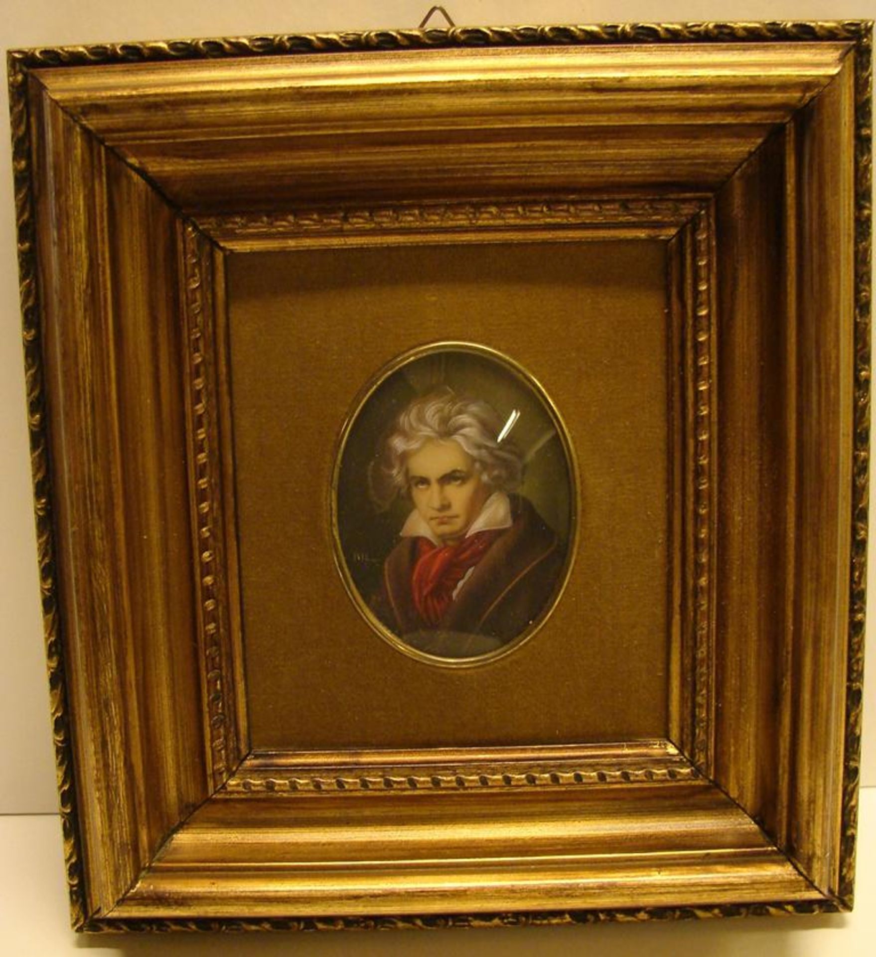 Miniatur, Beethoven, Rahmen ca. 25 x 23 cm