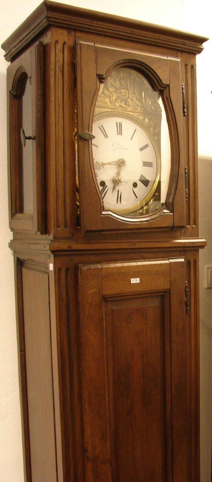 Standuhr, Comptoise Uhrwerk, 8 Tage, Nussbaum, Lothringen, H.ca. 208 cm - Bild 2 aus 4