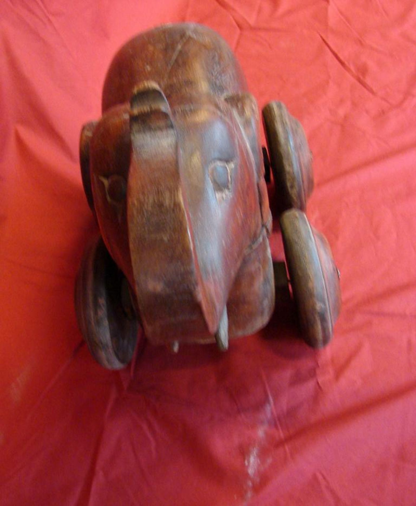 Spielzeug, Elefant, Holz, auf Rollen, neuzeitlich, ca. 50 x 37 cm - Bild 2 aus 2