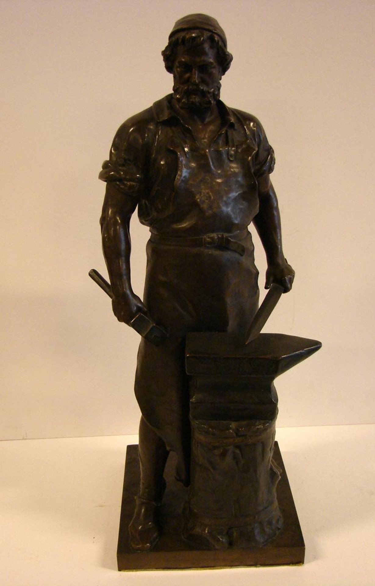 WILHELM ALBERMANN (1835-1913), "Schmied", Bronze, signiert, Giessserstempel: Aktien-Ges. Vorm II,