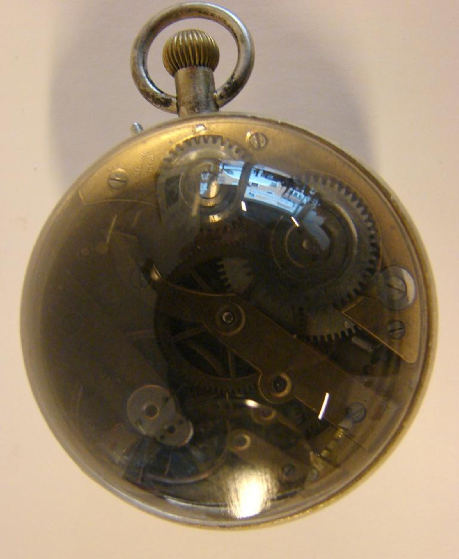 Kugeluhr, Allbet Swiss Made, Lupenverglasung, Dm.ca. 5 cm - Bild 2 aus 2