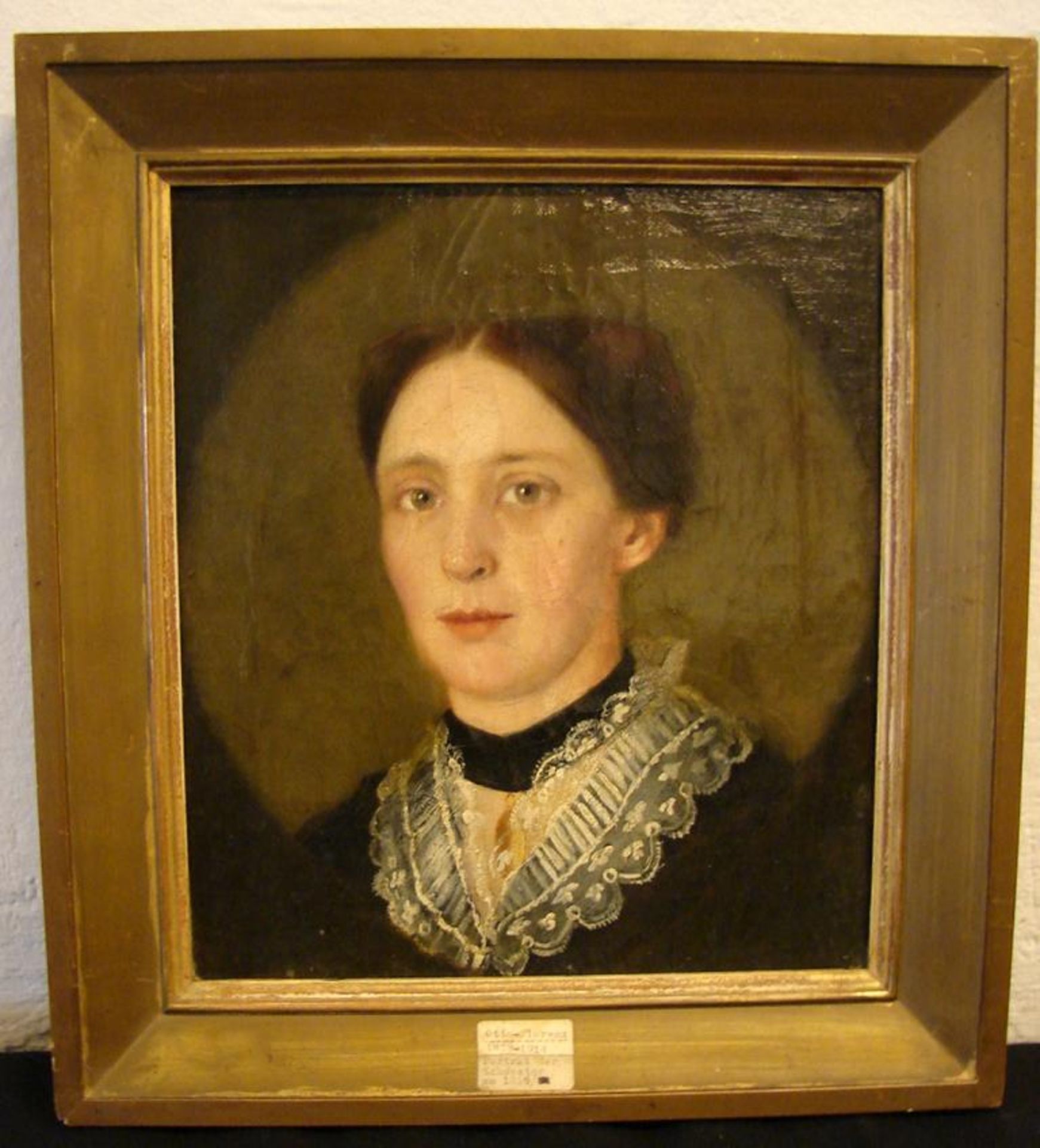 "Portrait", ÖL/L, rücks. bez. Johanna Otto (Florenz) (1839-1914), dat. 1880, Portrait der Schwester