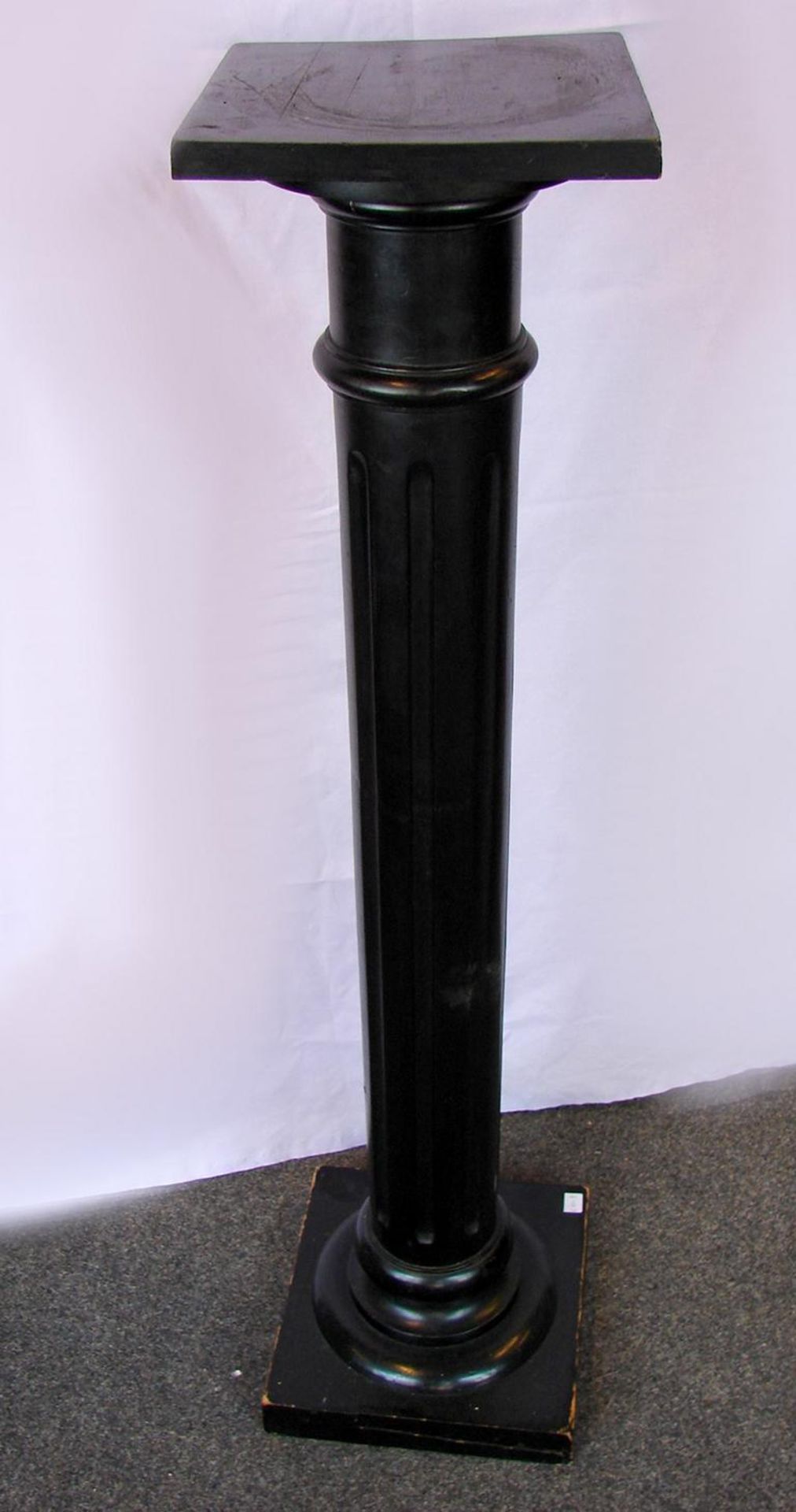 Säule, Holz, schwarz, Höhe ca. 108 cm