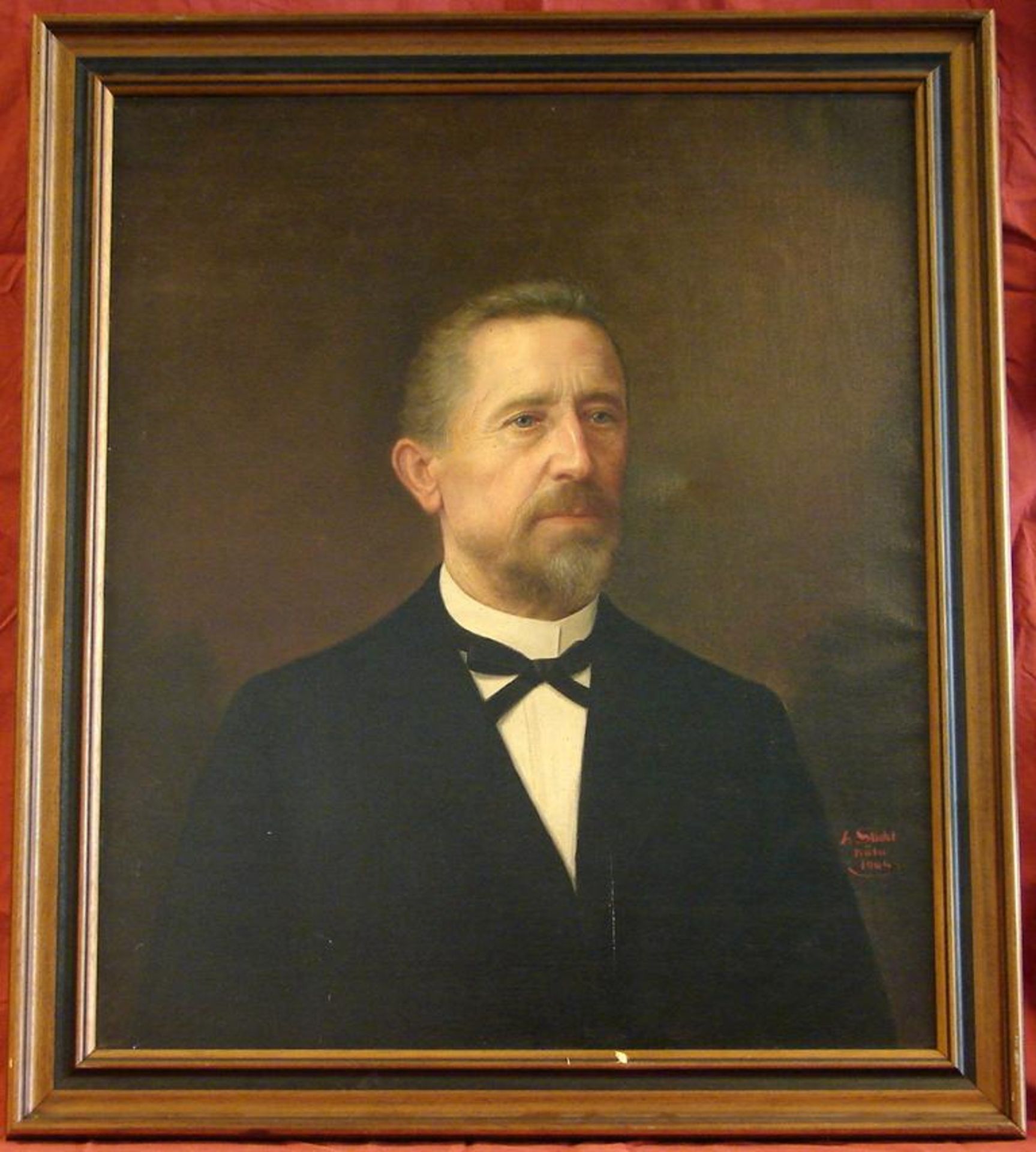 ALBERT STICHT, 2 Portraits, u.re.sig., Öl/L., ca. 59 x 70 cm - Bild 2 aus 4