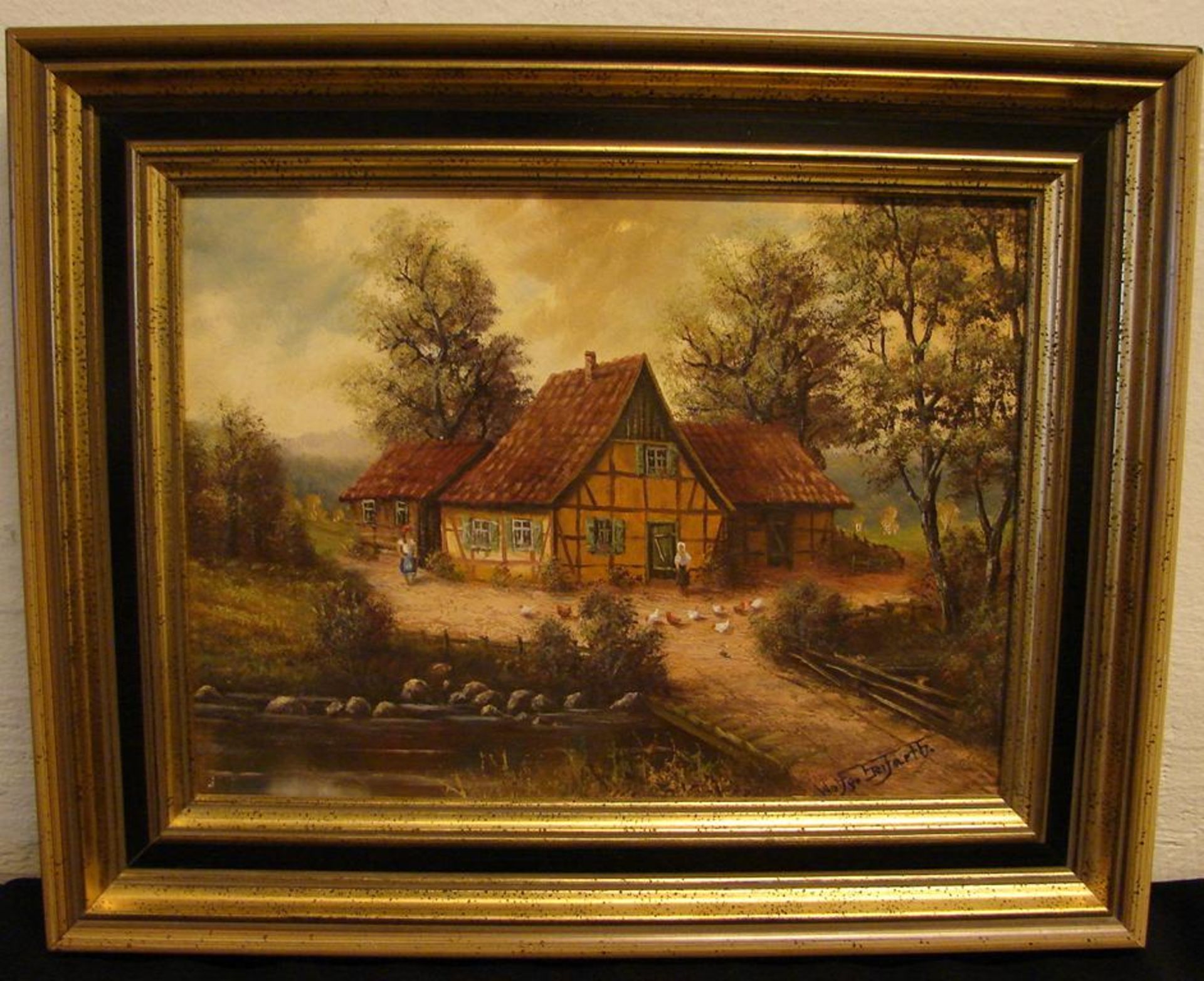 WOLF G. SEIFARTH, "Bauernhaus", Öl/Holzplatte, u.re.sig., ca. 27 x 37 cm