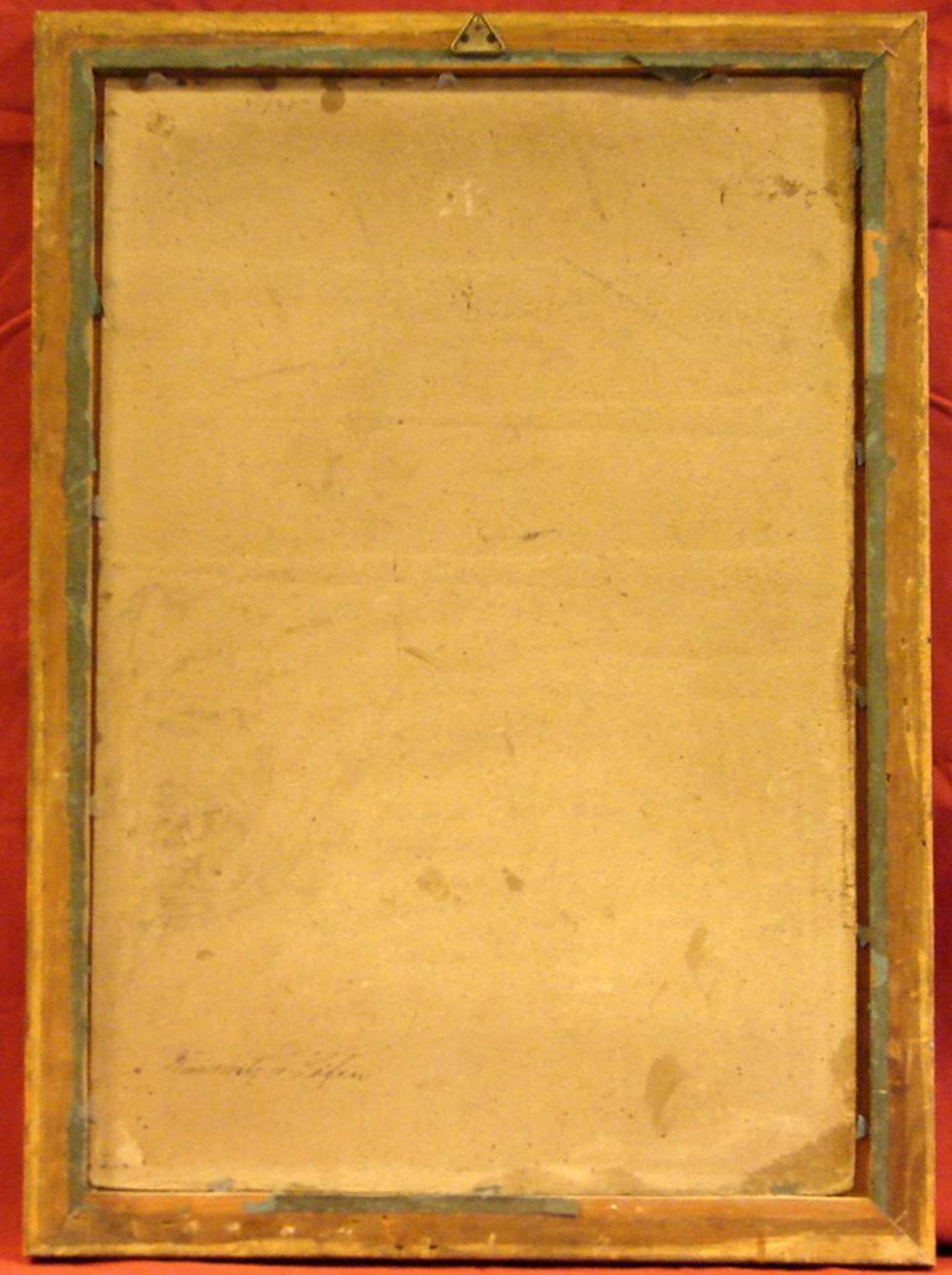 JENNEWITZ VON LÖFEN, "Im Wald", Öl/Hartfaser, ohne Sig, Rückseitig bez., ca. 46x31 cm - Bild 2 aus 2