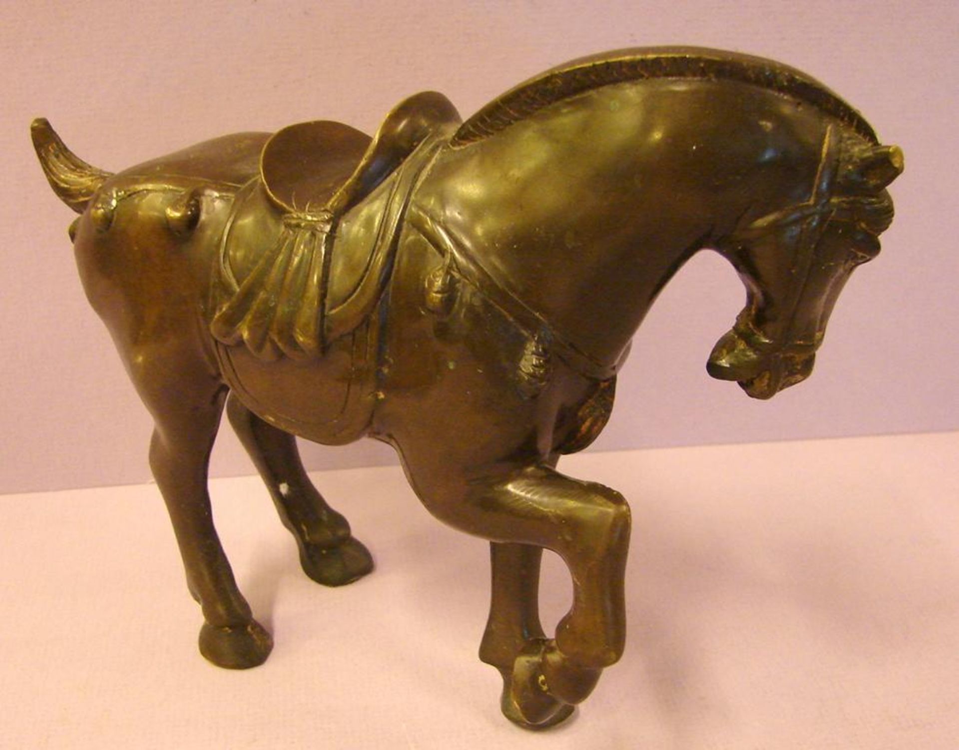 Bronze, "Pferd", signiert, PERIOT, Höhe ca. 16, Länge 20 cm - Bild 2 aus 3