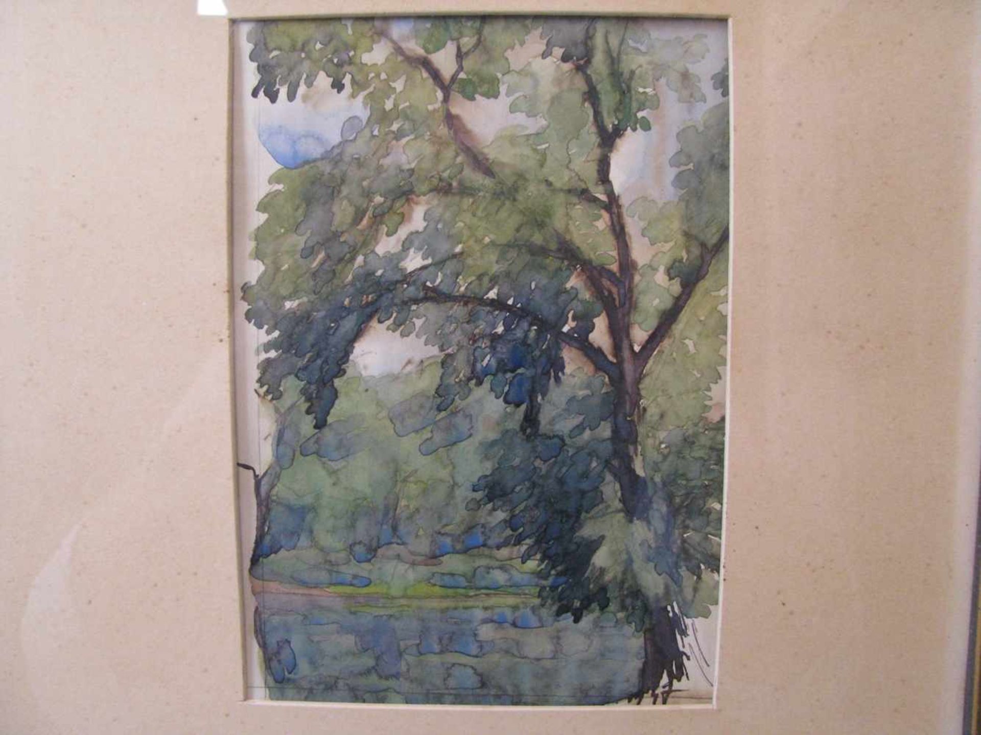 Unbekannt, 4 Landschaftsstudien, Aquarelle, 1. Hälfte 20. Jahrhundert, ca. 18 x 12,5 cm, R.< - Bild 3 aus 3