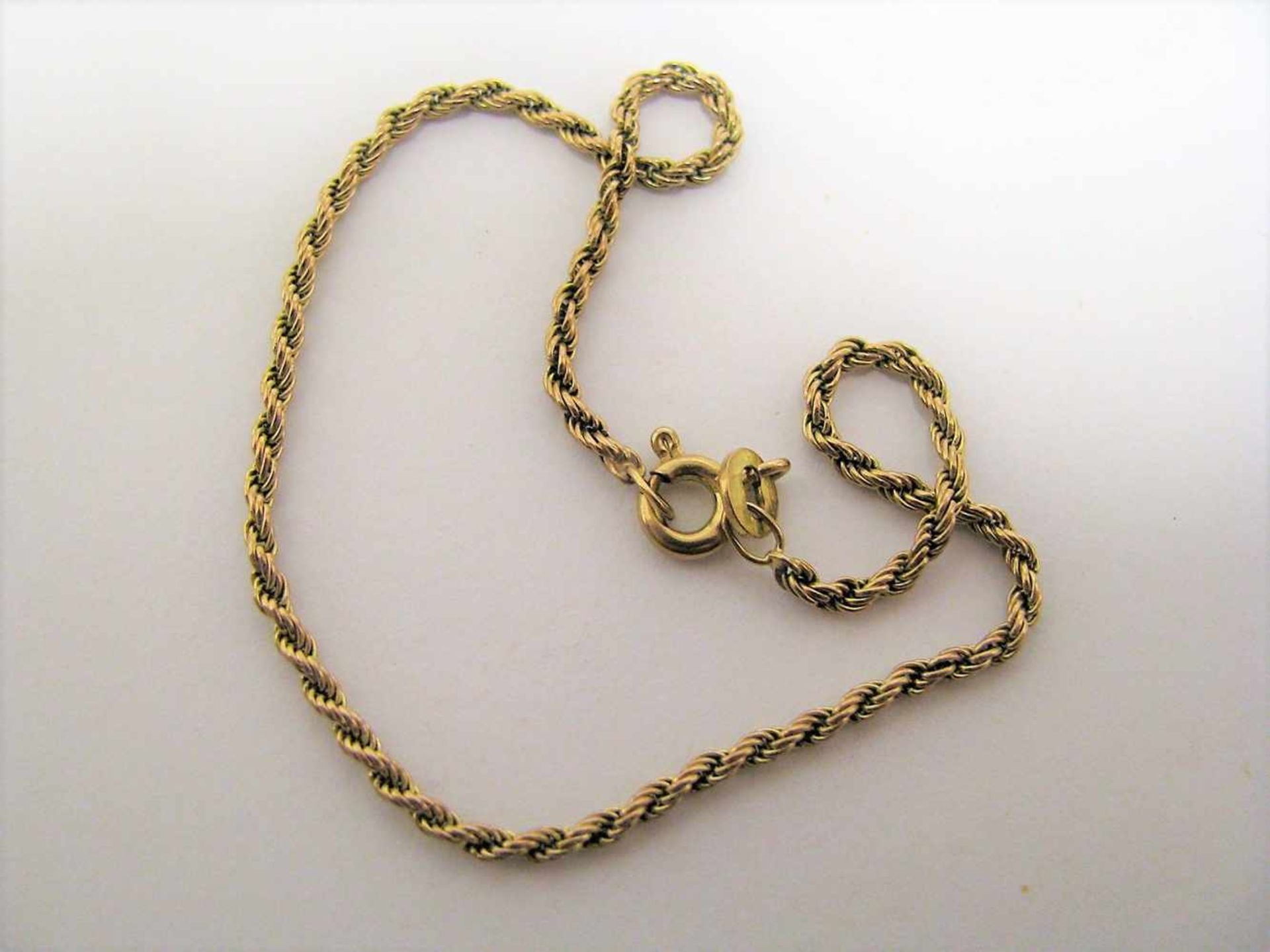 Kordelarmband, 333er Gelbgold, gepunzt, 2,1 g, l 20 cm.