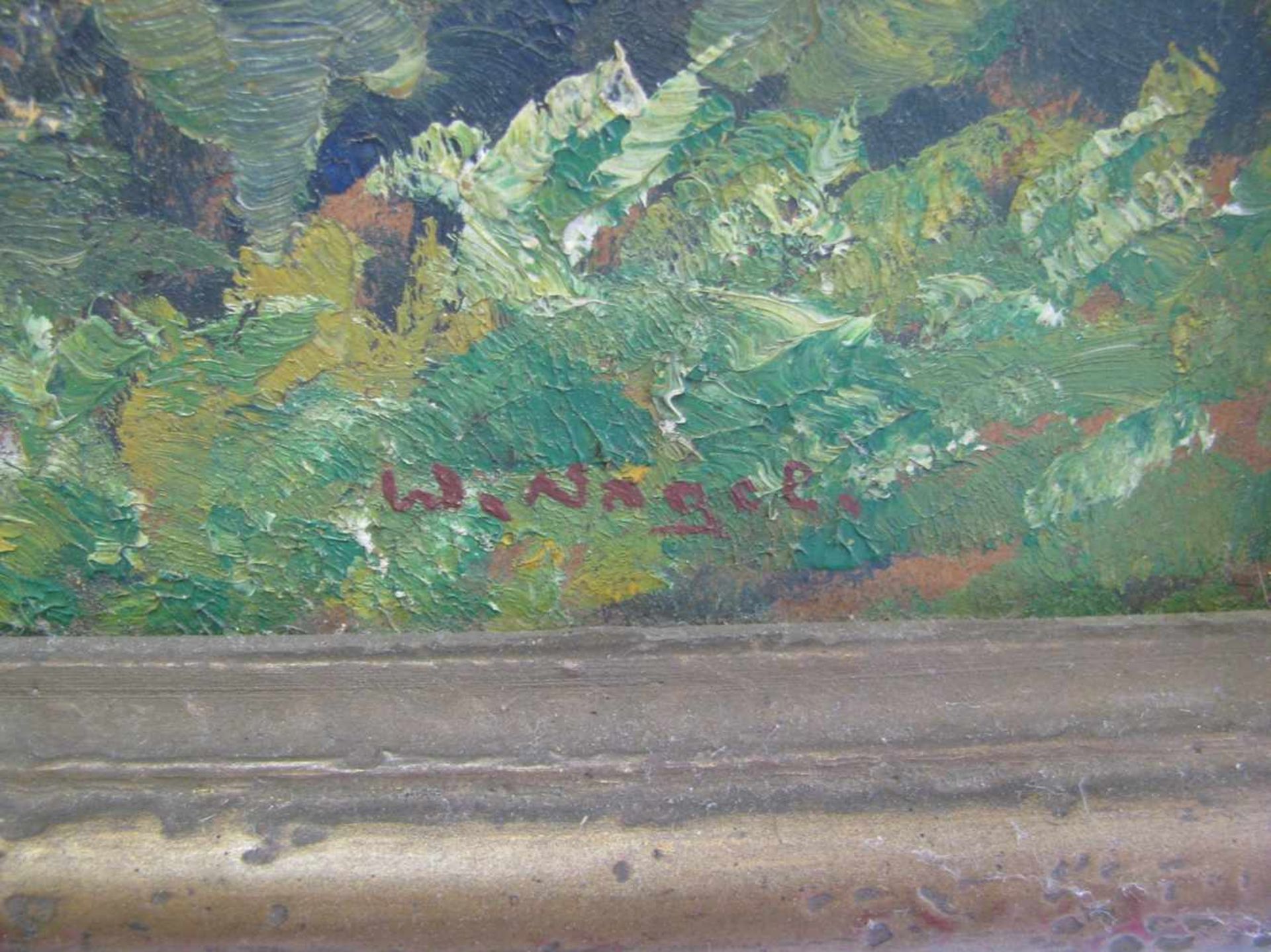 Nagel, Wilhelm, 1866 - 1945, Mannheim - Baden-Baden, "Landschaft auf der Alb", re.u.sign., Öl/ - Image 3 of 3