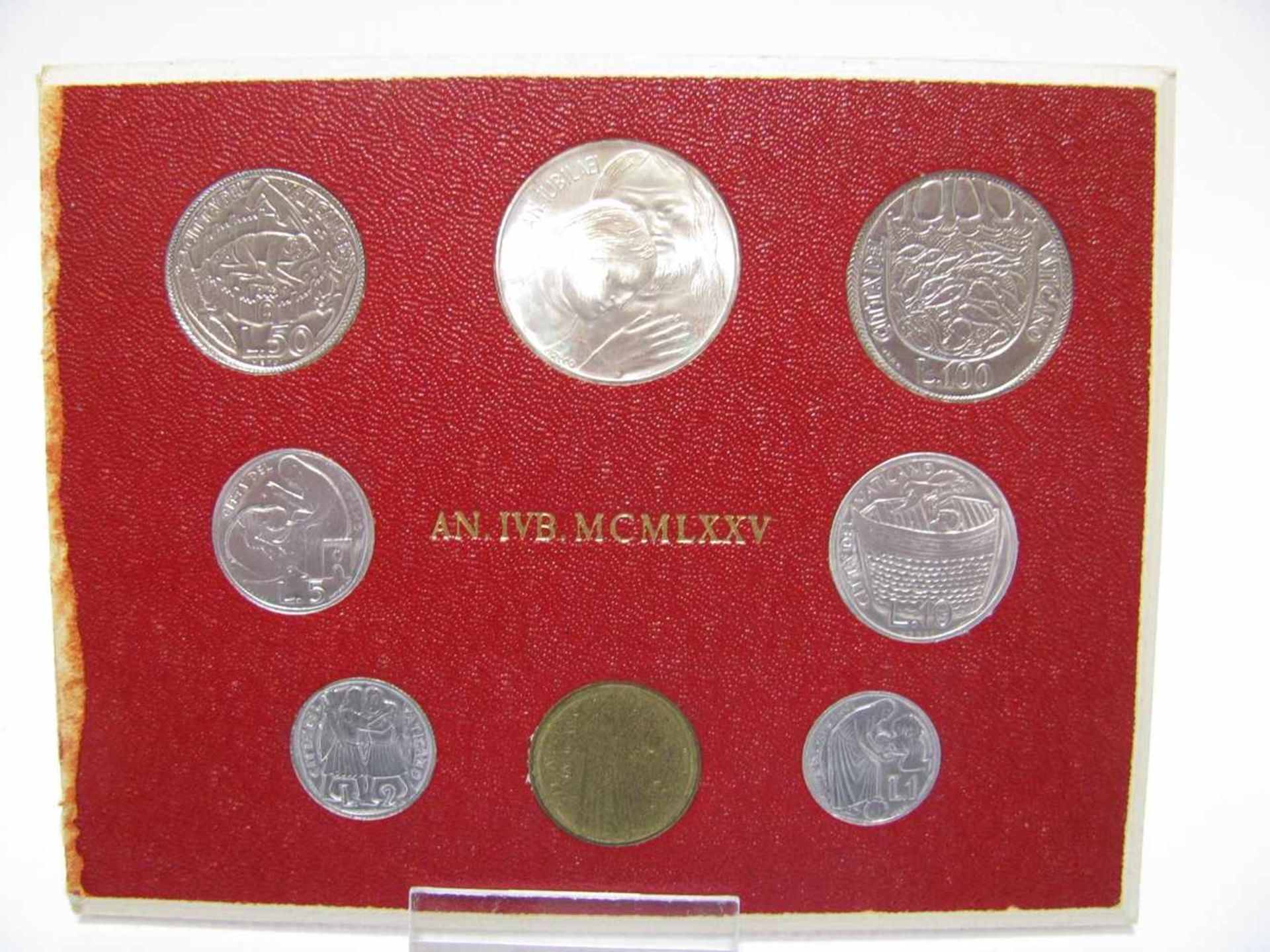 Münzsatz mit 8 Münzen, Vatikan, 1975.