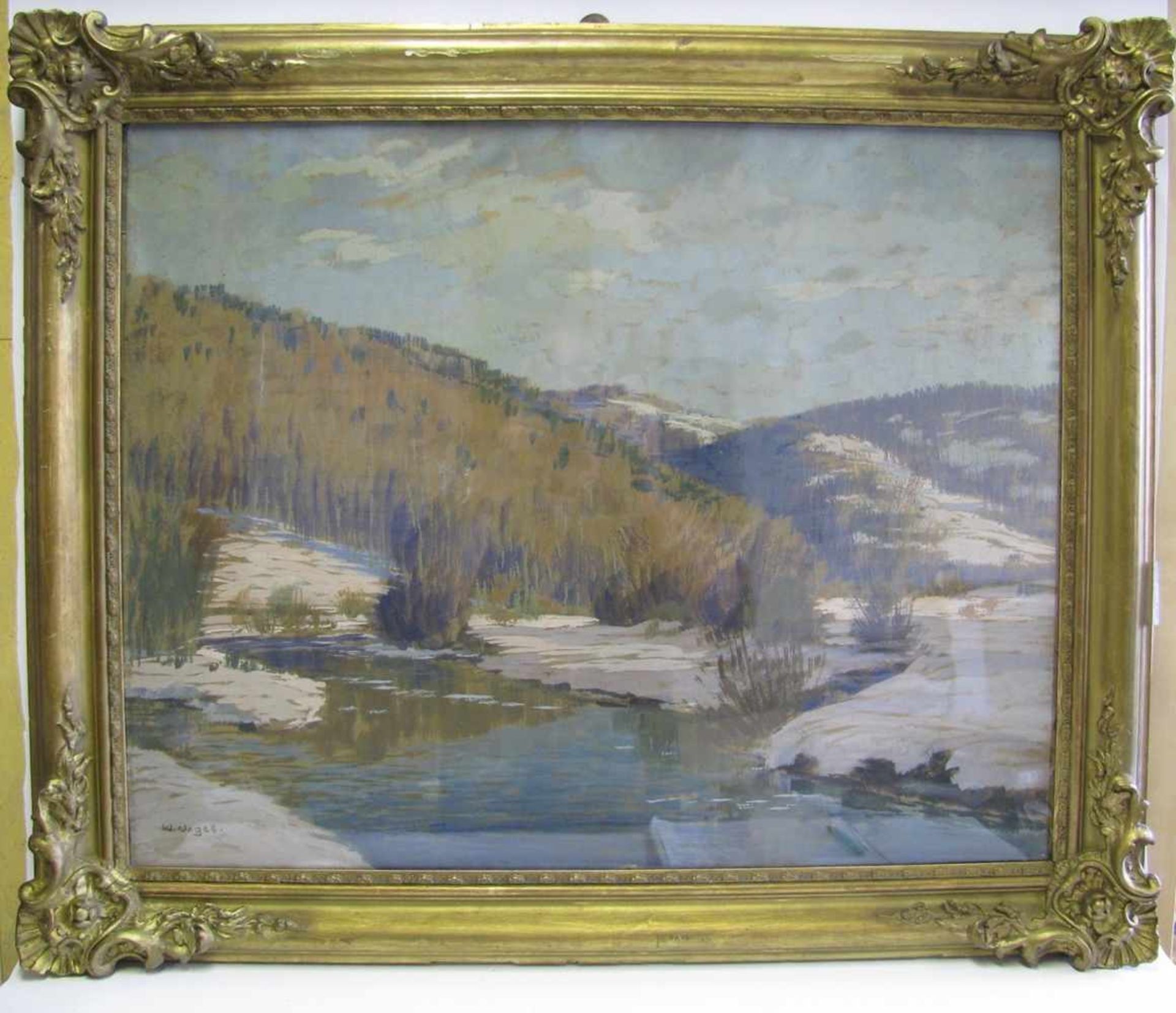 Nagel, Wilhelm, 1866 - 1945, Mannheim - Baden-Baden, "Winter im Donautal", li.u.sign.,