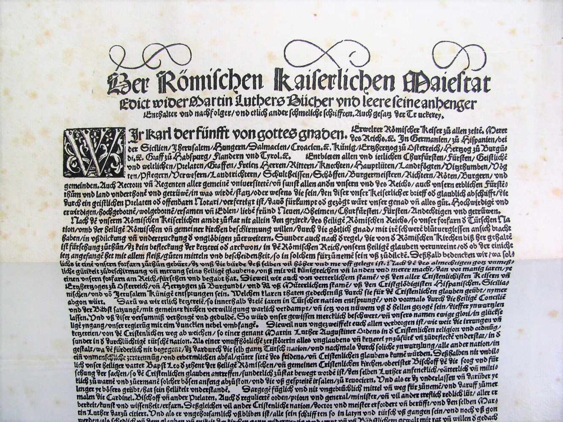 zurÃ¼ckgezogen / withdrawn---Antikes Edikt, "Wider Martin Luthers Bücher und Lehre seiner Anhänger",